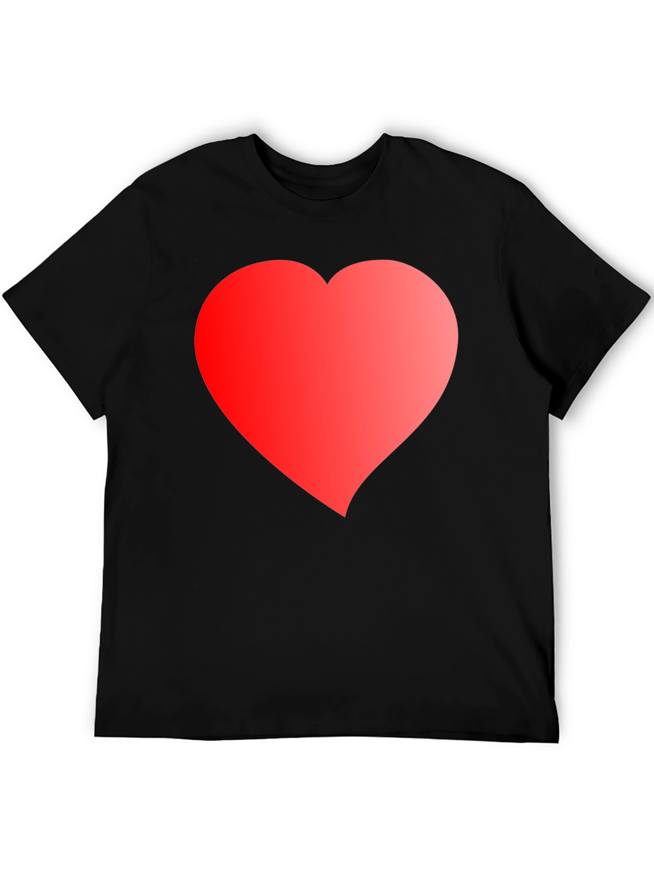 Heart Graphic Tee - Black Cotton Blend