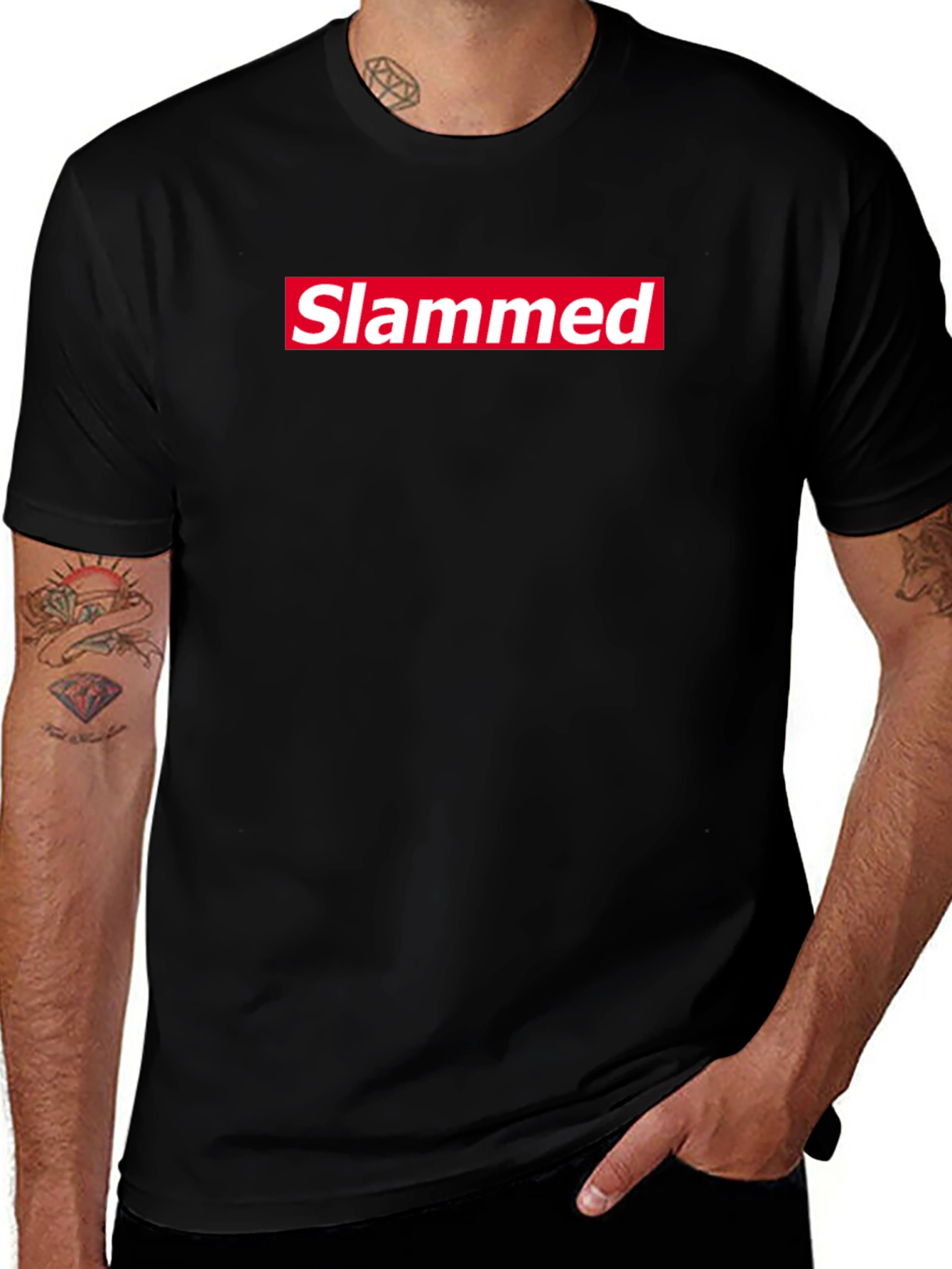 Slammed Tee - Red Box Logo Style