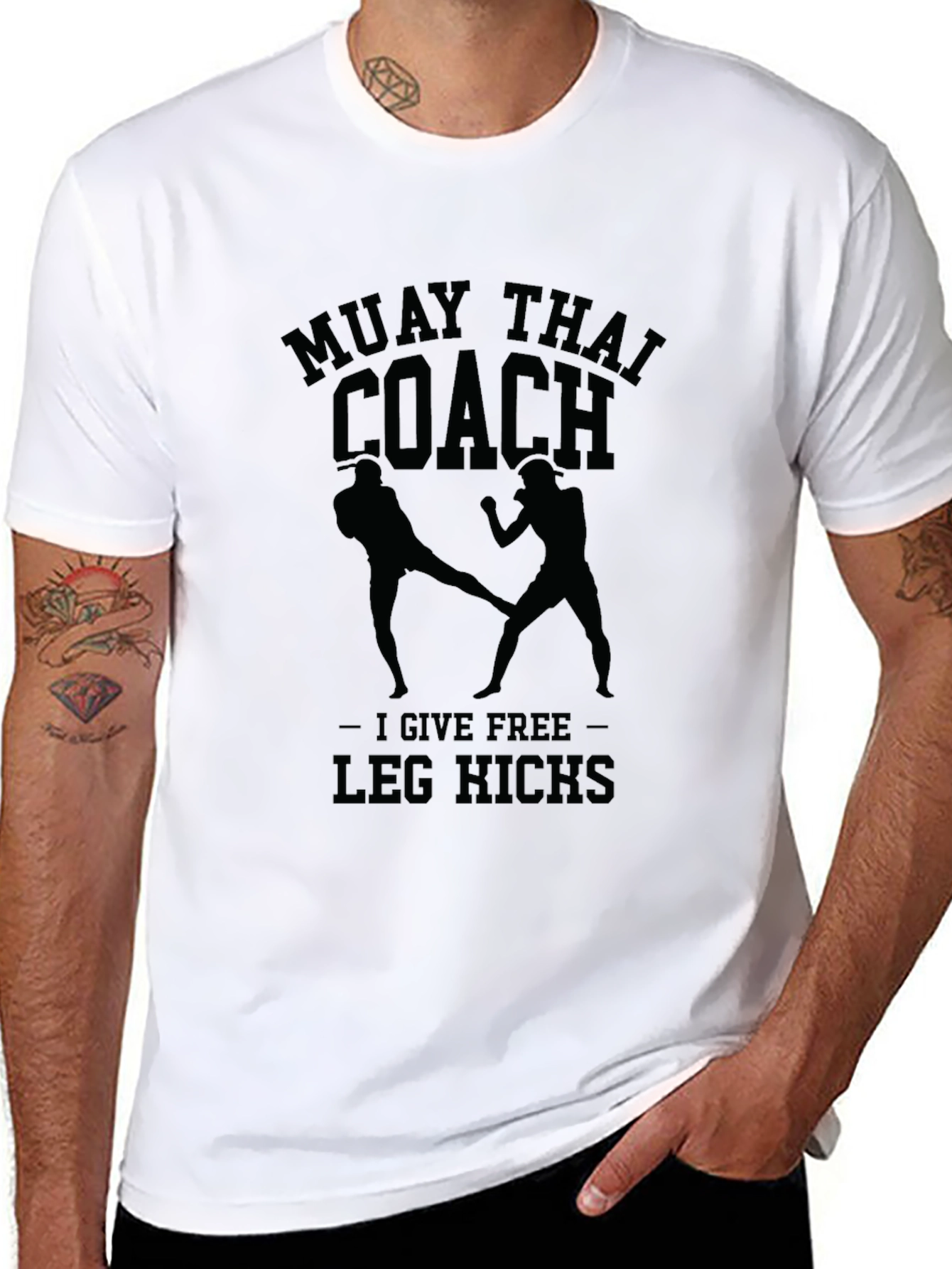 Muay Thai Coach T-Shirt - Free Leg Kicks!