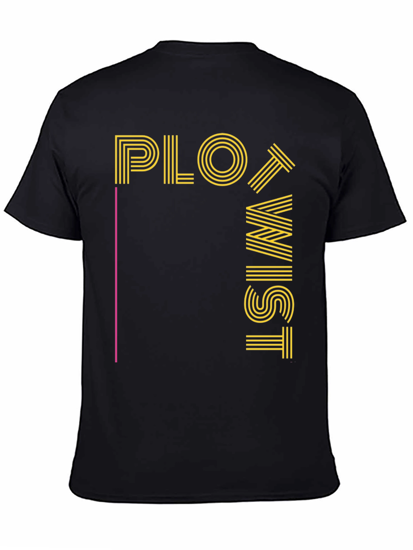 Plot Twist Graphic Tee - Black Crew Neck