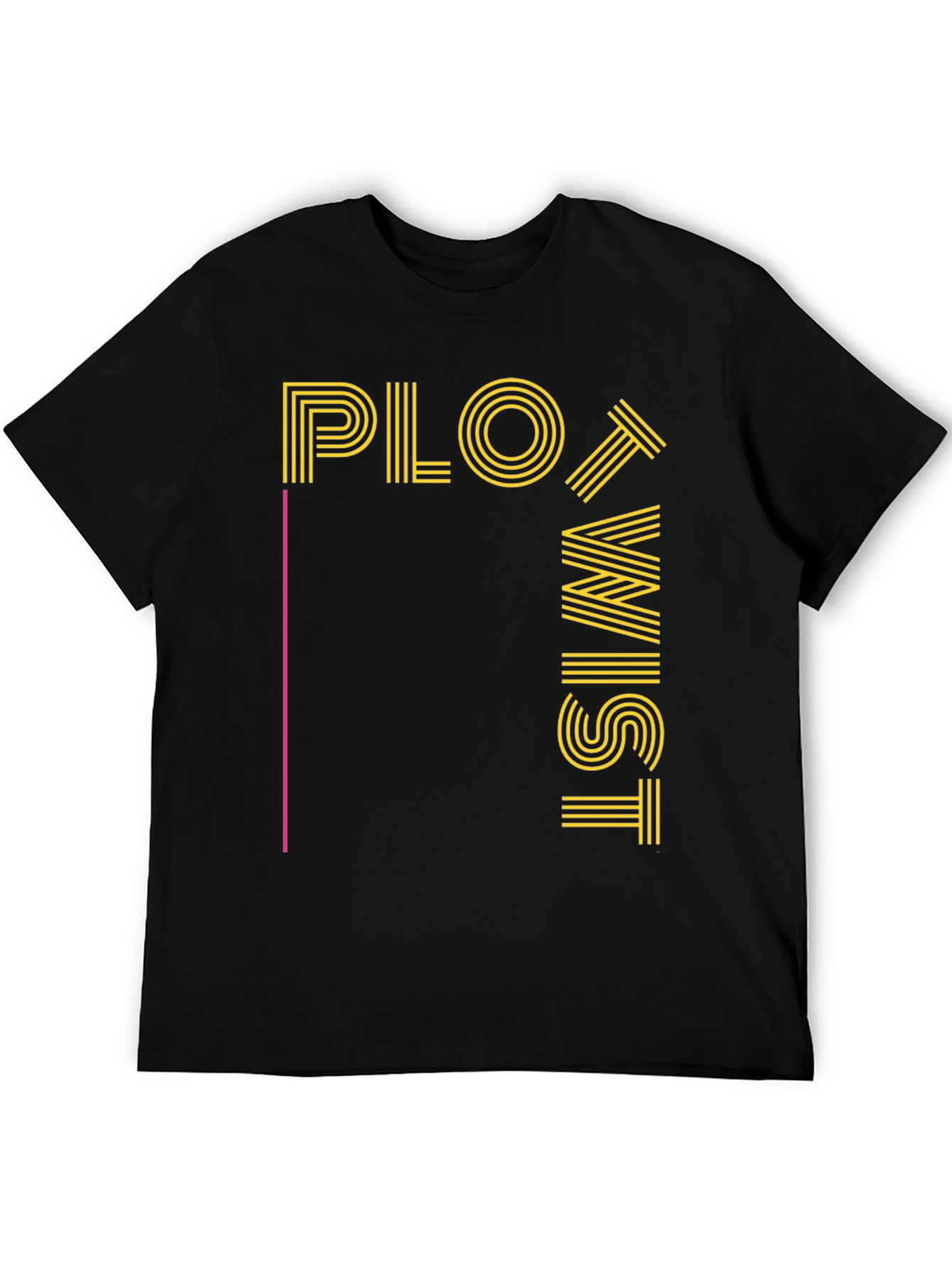 Plot Twist Graphic Tee - Black Crew Neck