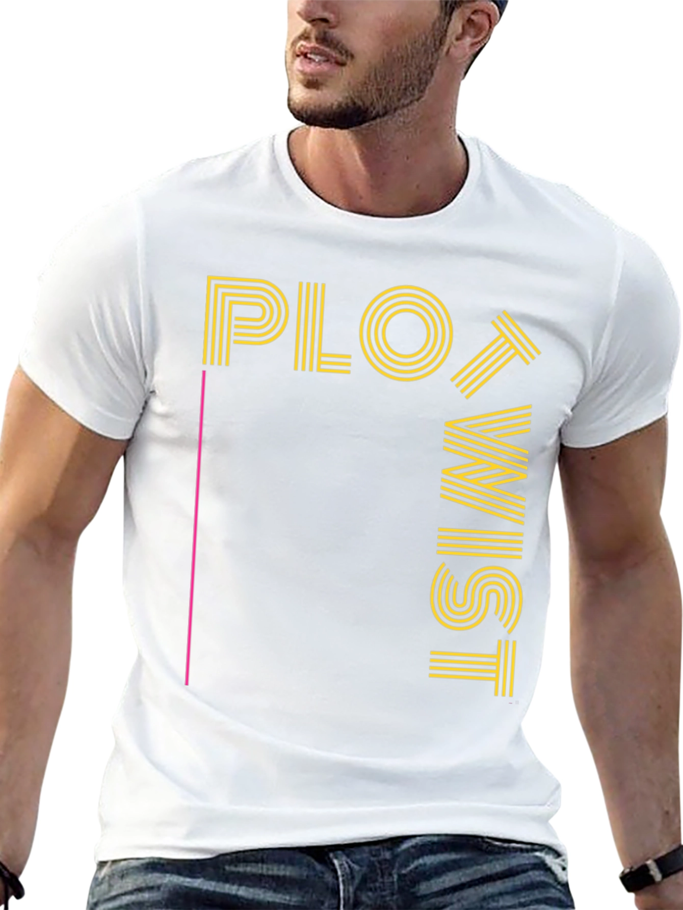 Plot Twist Graphic Tee - Black Crew Neck
