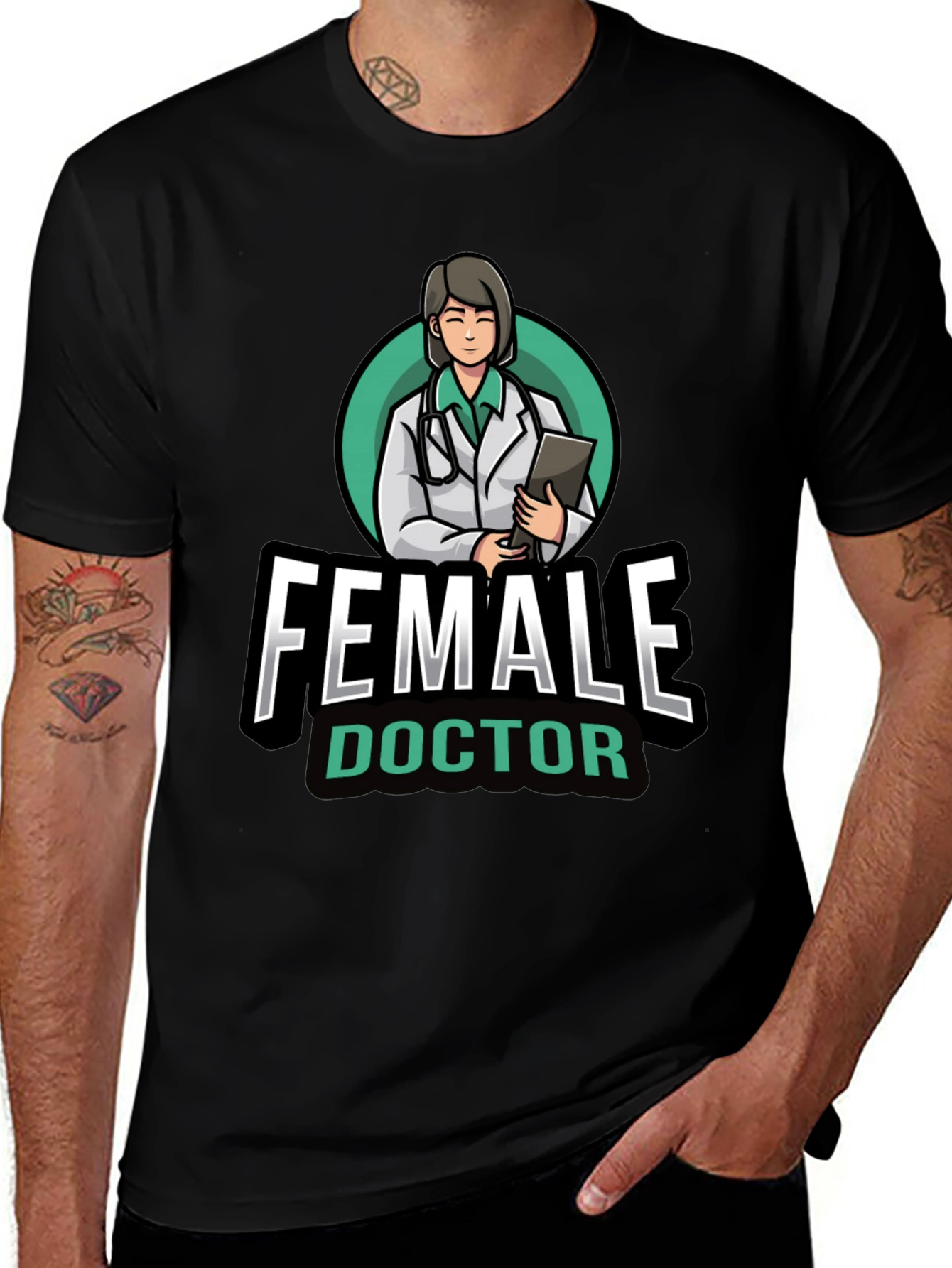 Female Doctor Graphic T-Shirt - Novelty Medical Apparel