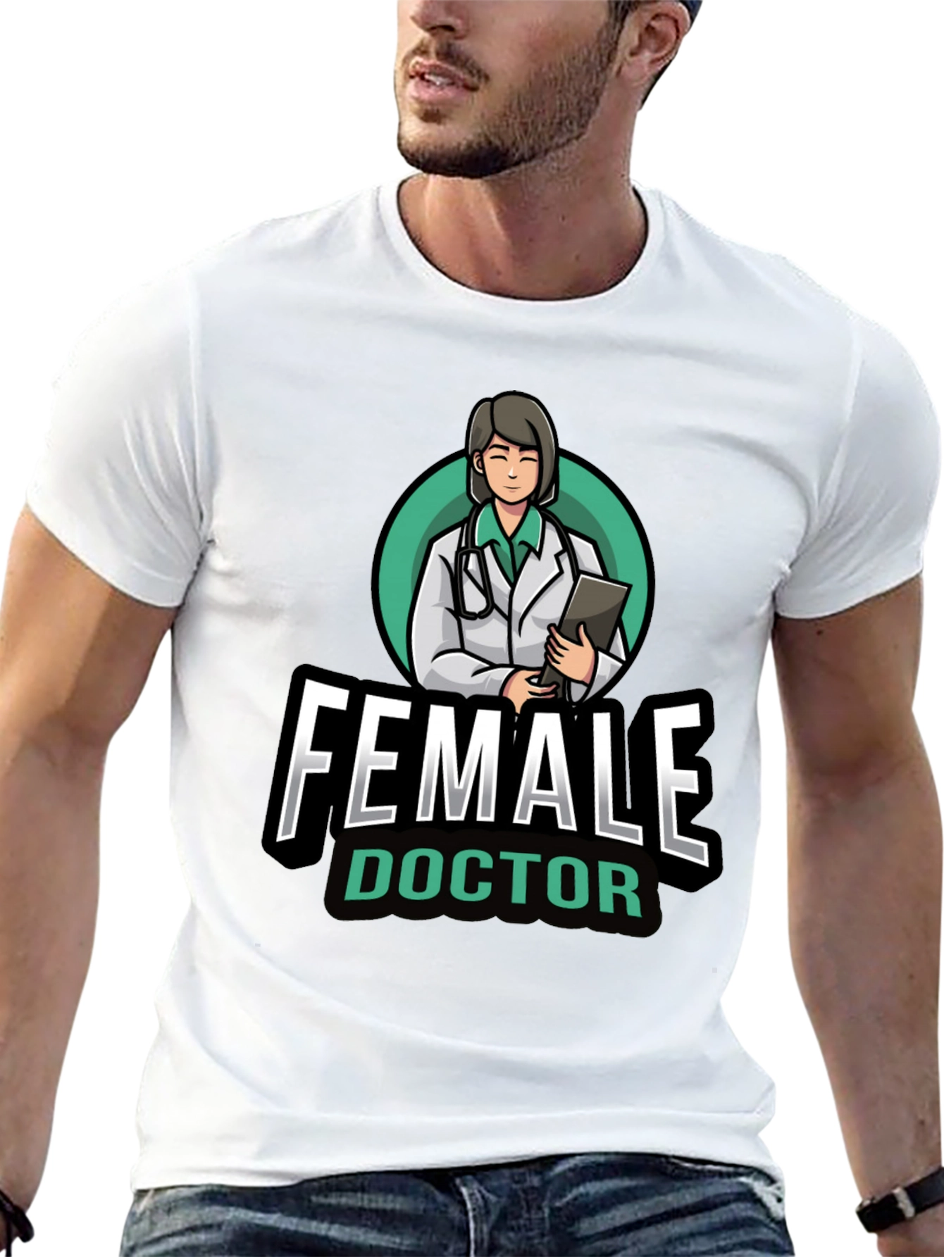 Female Doctor Graphic T-Shirt - Novelty Medical Apparel