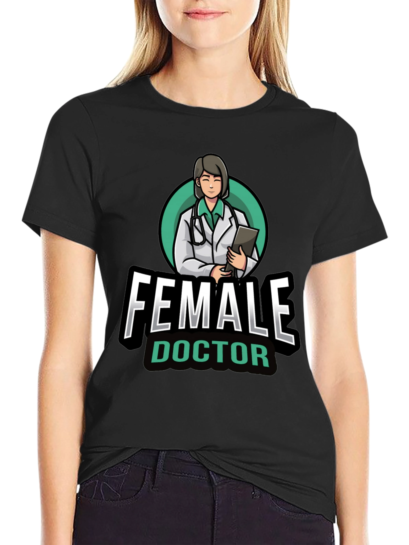 Female Doctor Graphic T-Shirt - Novelty Medical Apparel