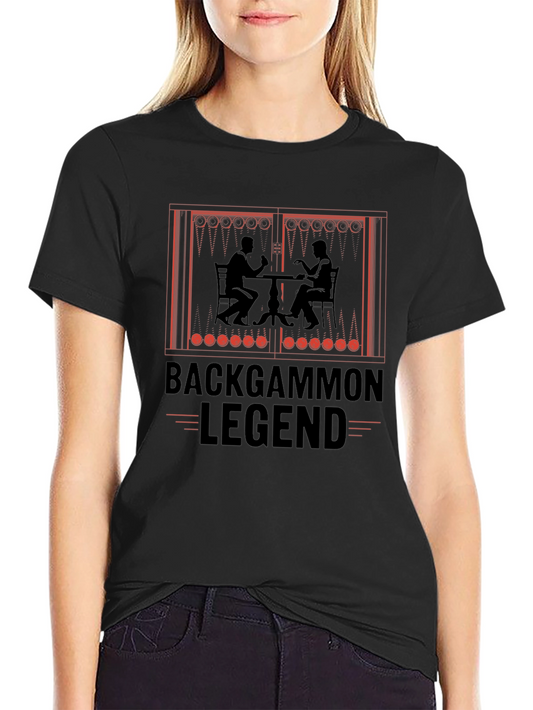 Backgammon Legend Graphic T-Shirt - Board Game Lover Tee