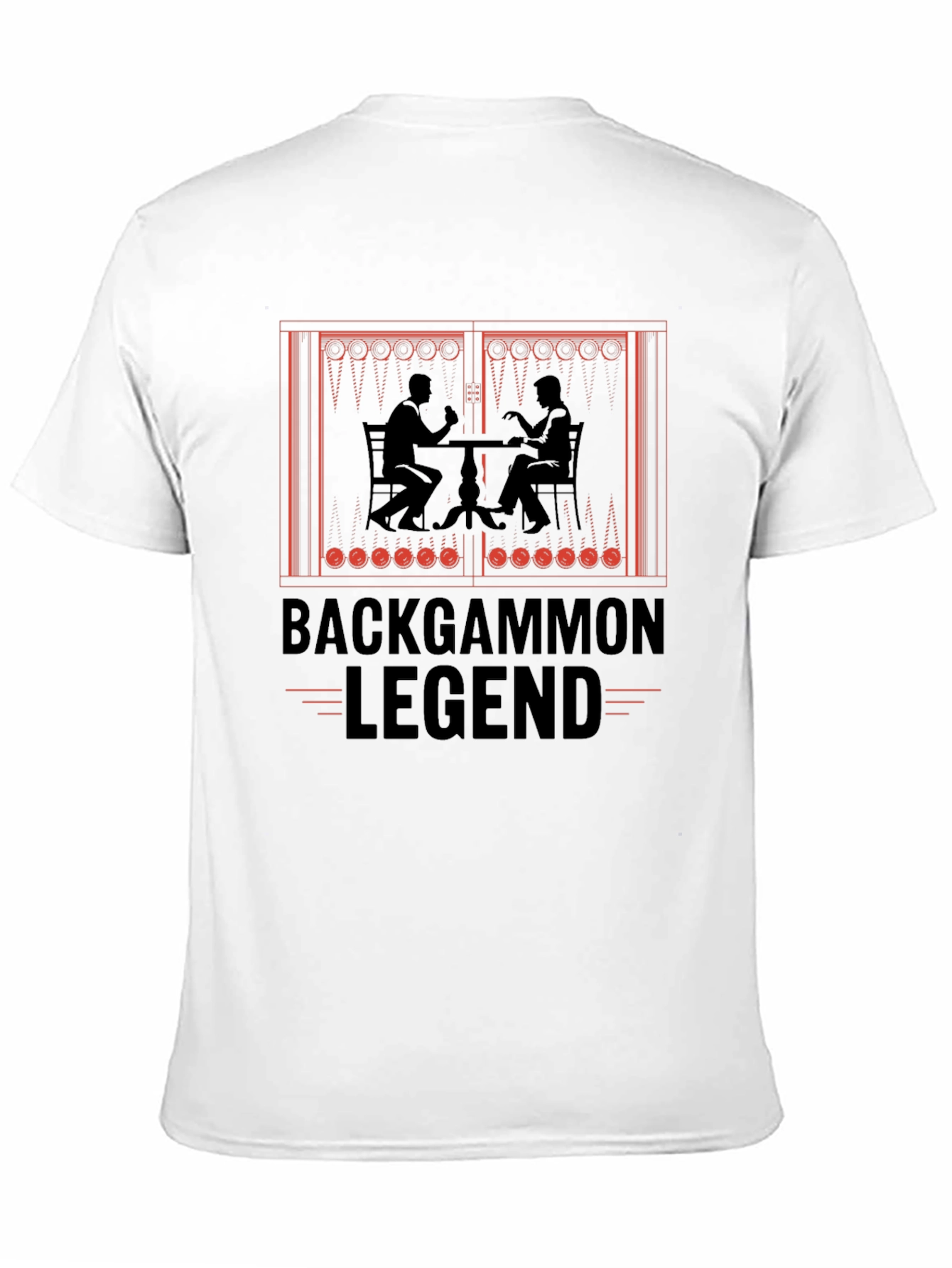 Backgammon Legend Graphic T-Shirt - Board Game Lover Tee