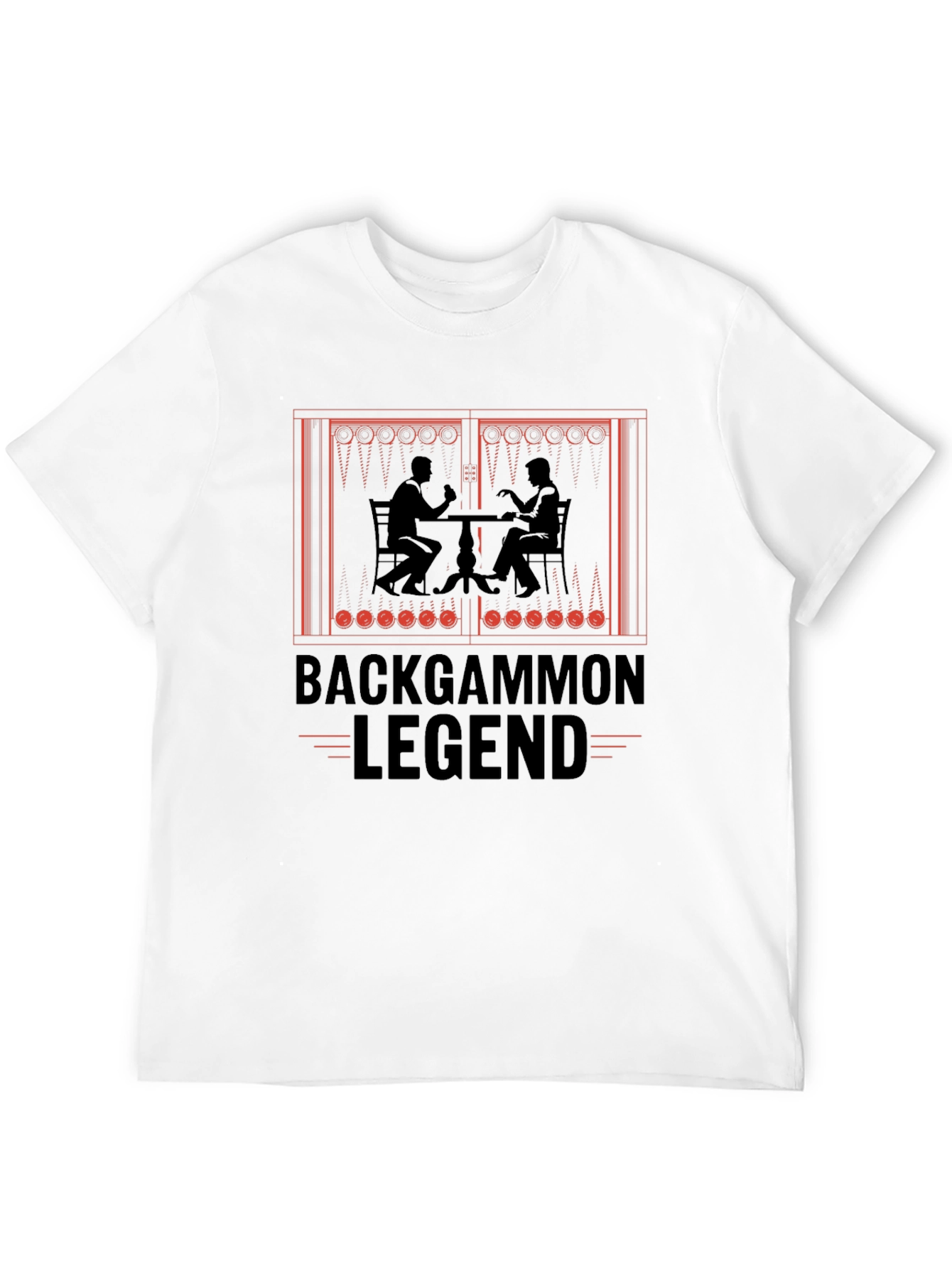 Backgammon Legend Graphic T-Shirt - Board Game Lover Tee