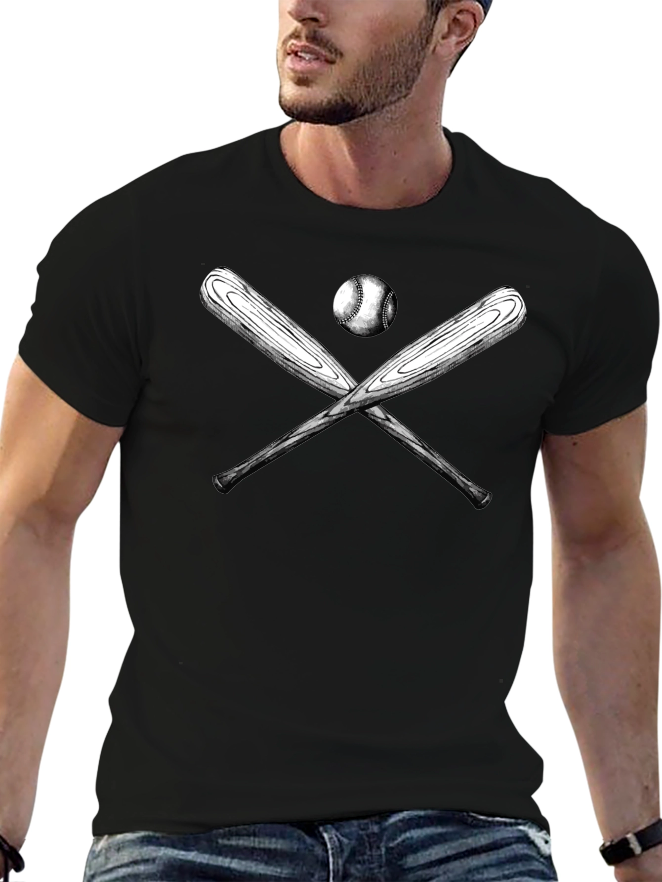 Baseball Bats and Ball Graphic T-Shirt