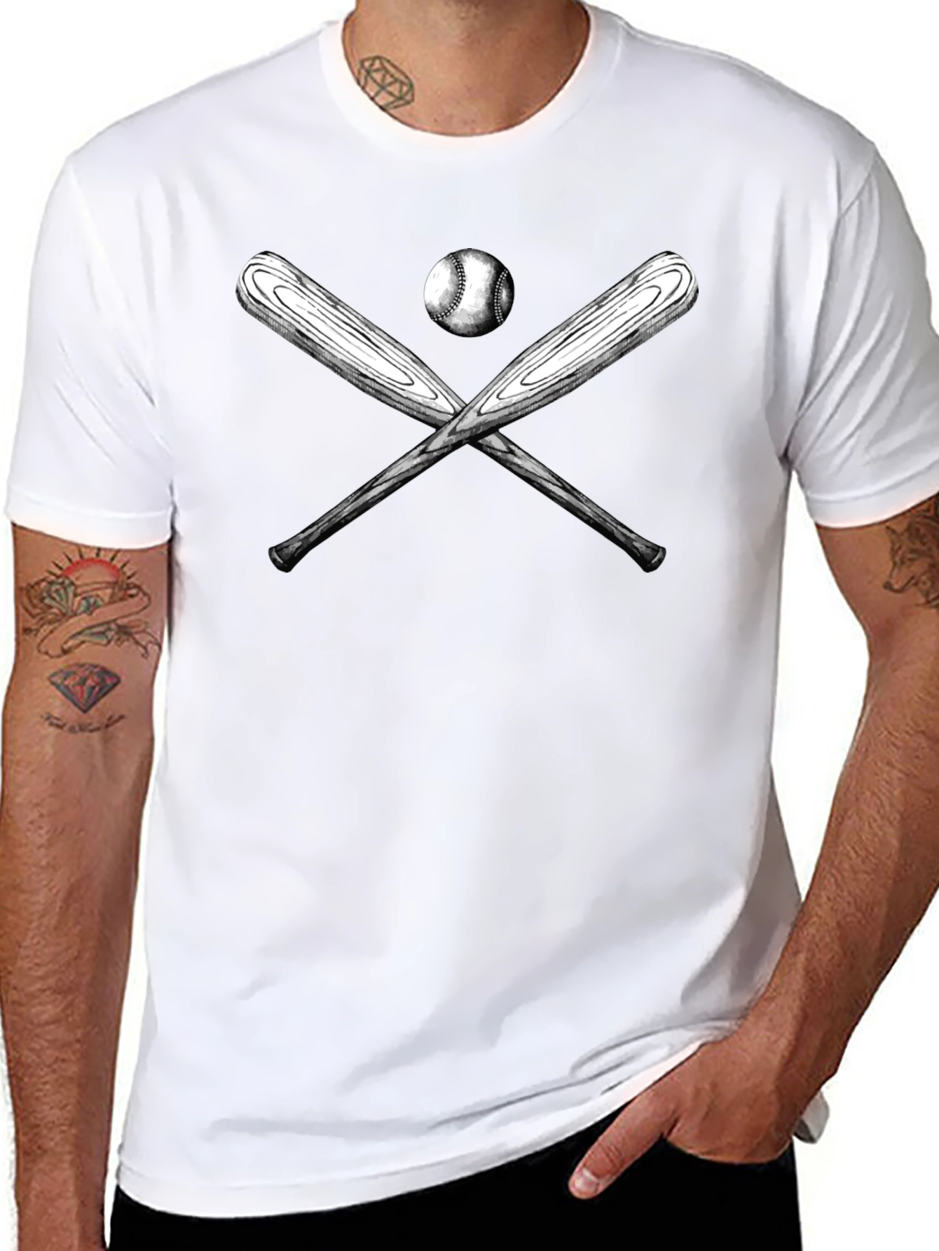 Baseball Bats and Ball Graphic T-Shirt