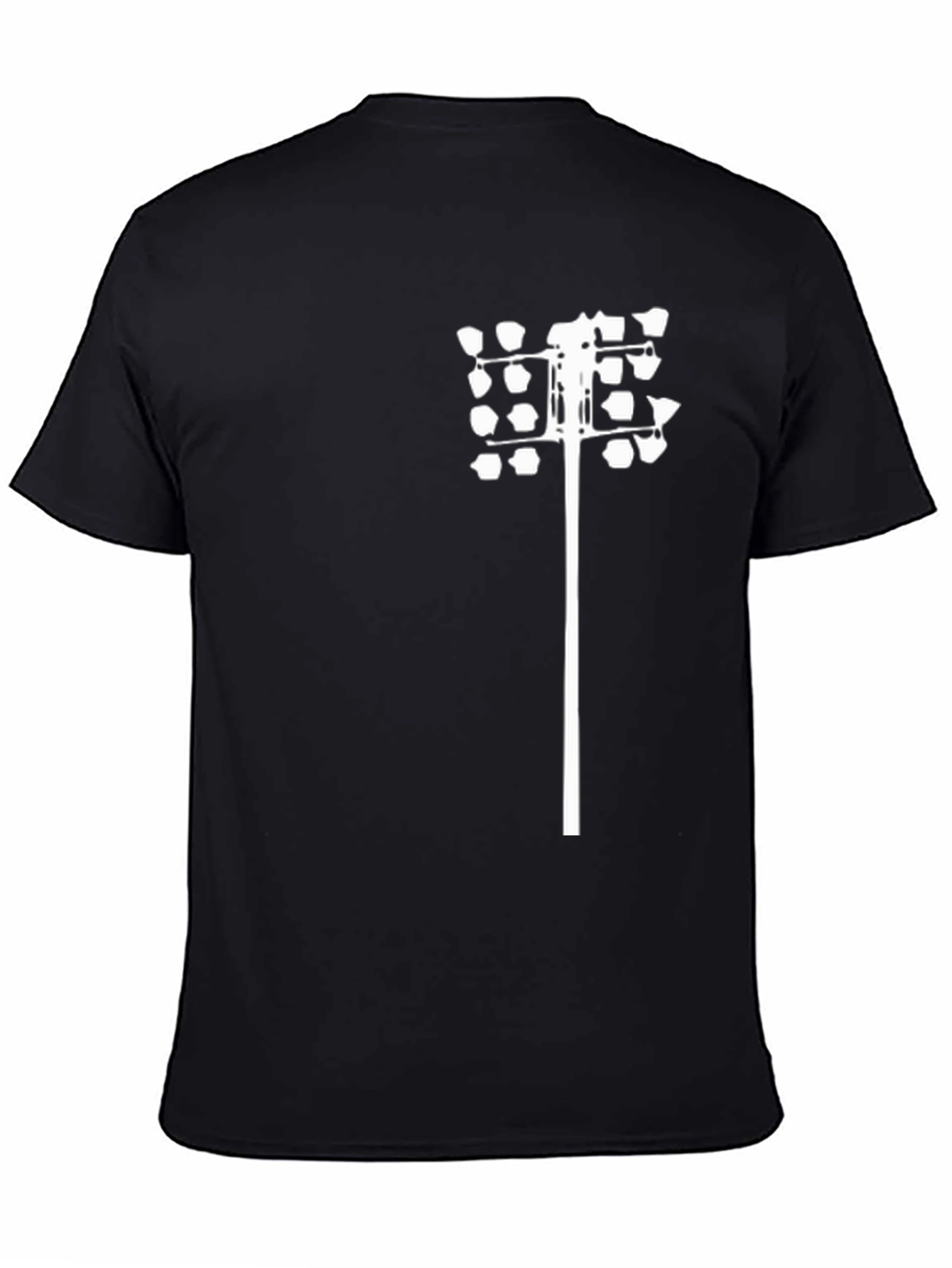 Stadium Light Graphic Tee - Black Cotton T-Shirt