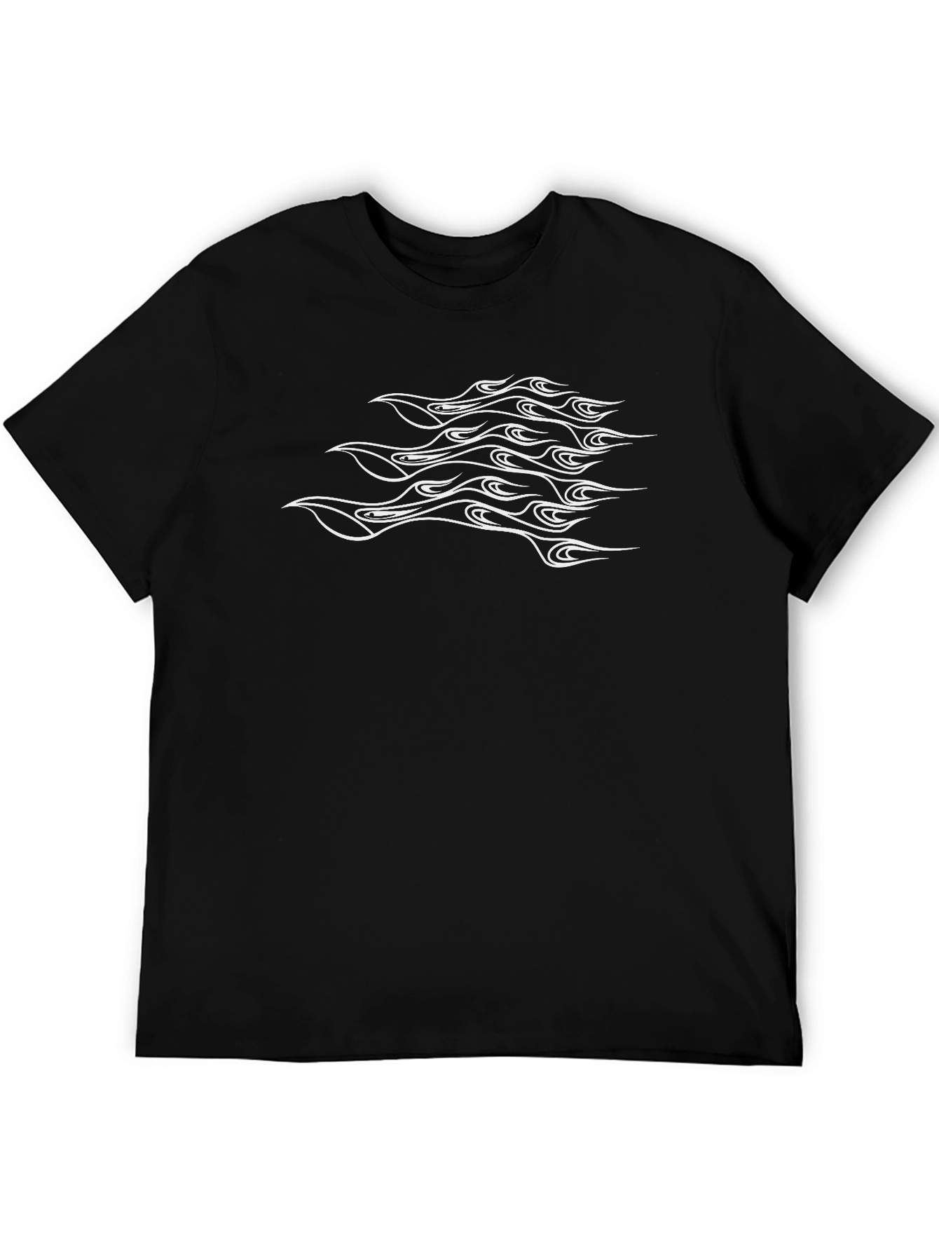 Tribal Flame Graphic Black T-Shirt
