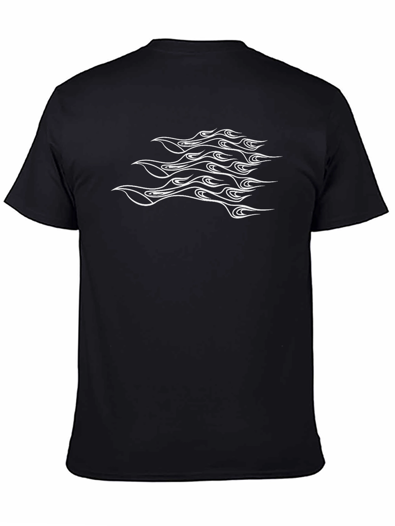 Tribal Flame Graphic Black T-Shirt