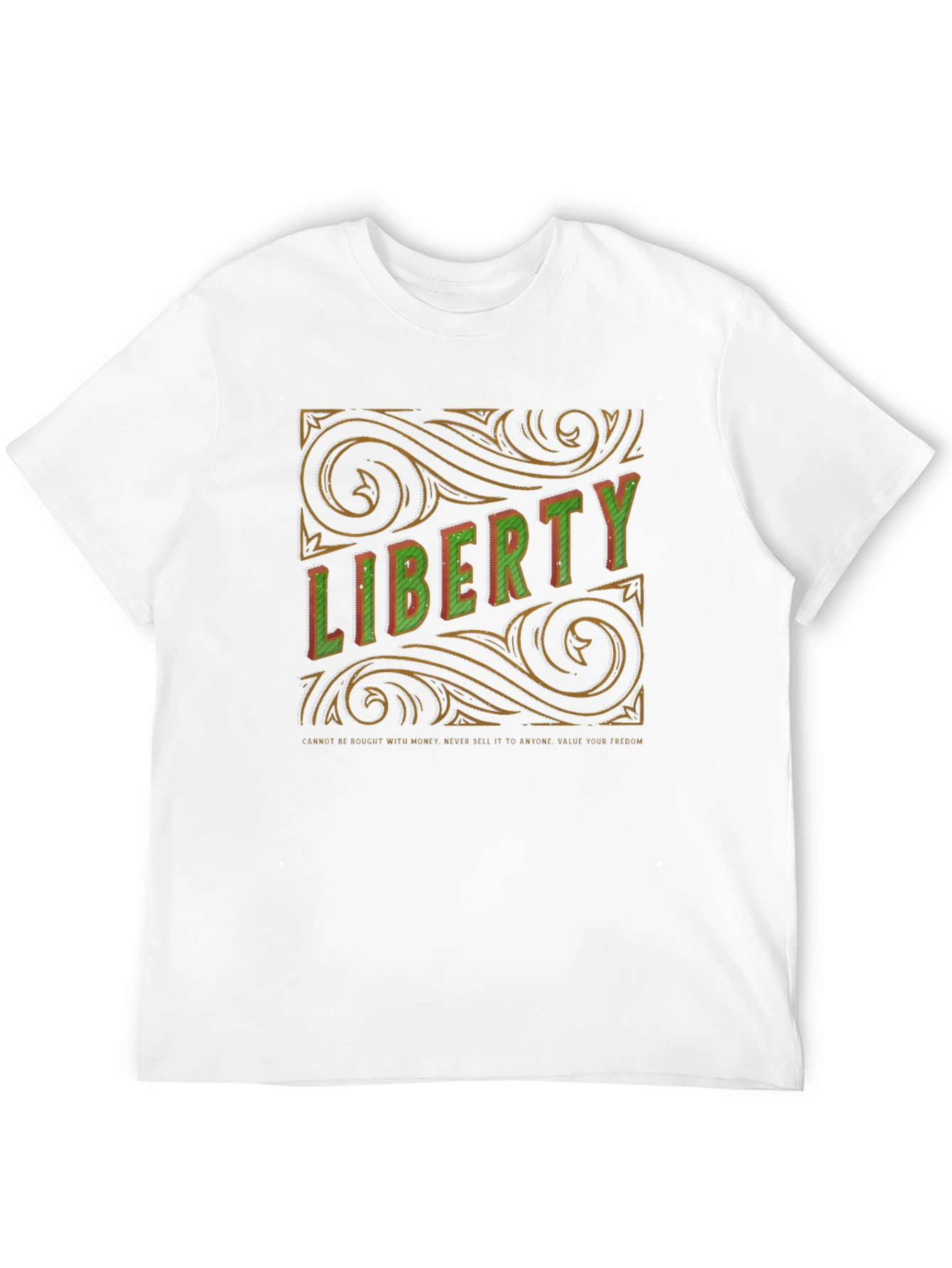 Liberty Graphic Print Black T-Shirt