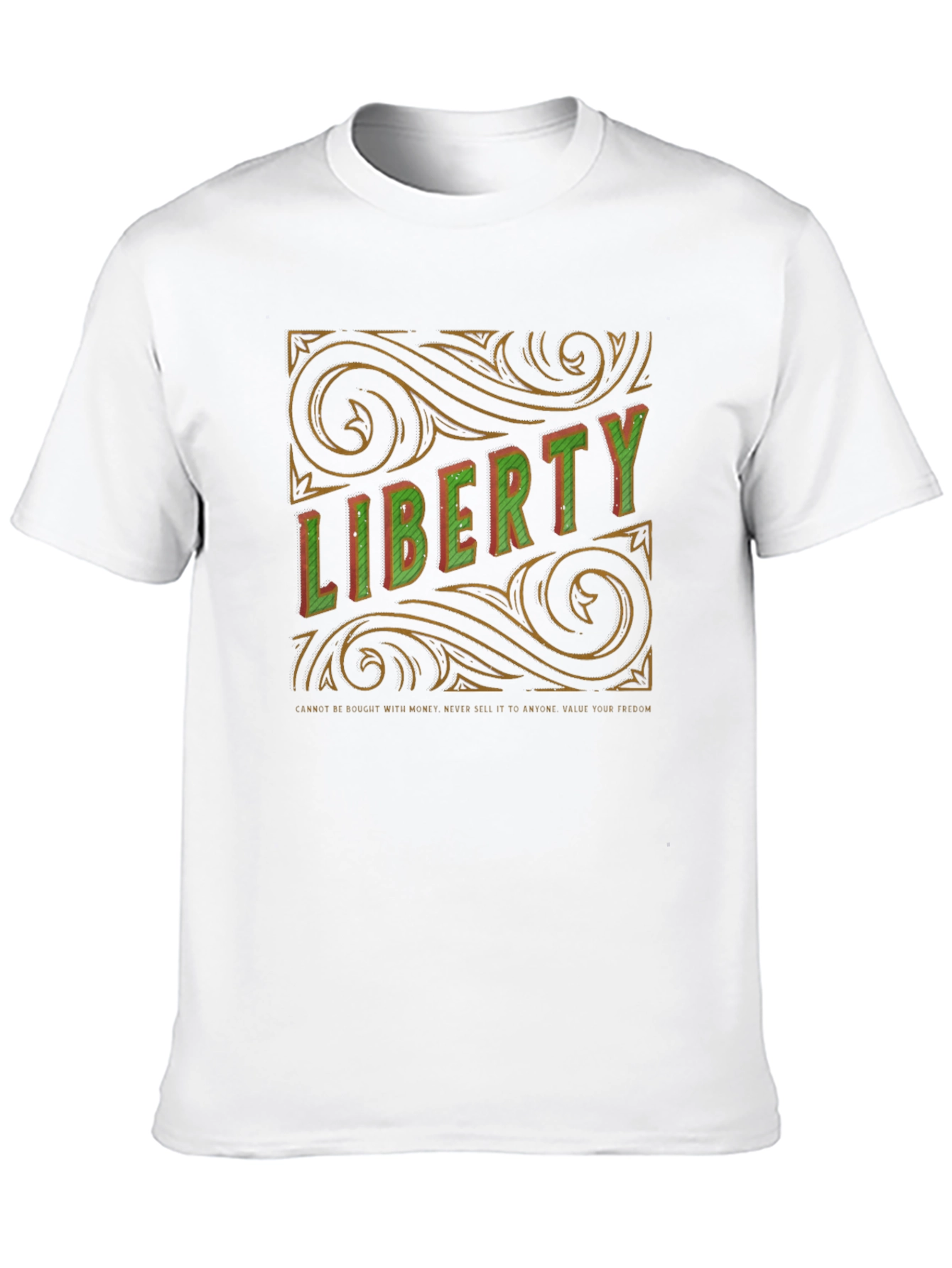 Liberty Graphic Print Black T-Shirt