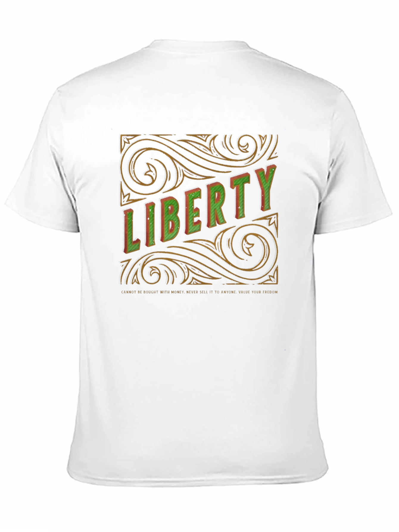 Liberty Graphic Print Black T-Shirt