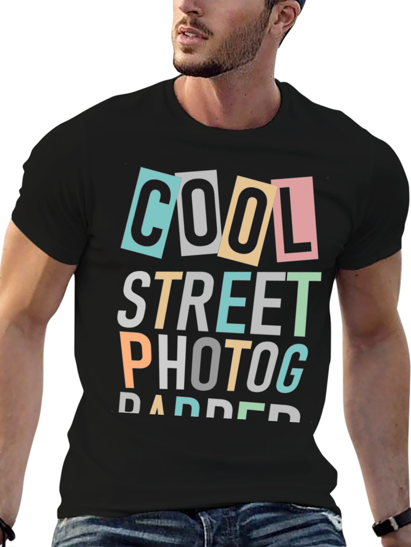 Cool Street Photographer Black T-Shirt