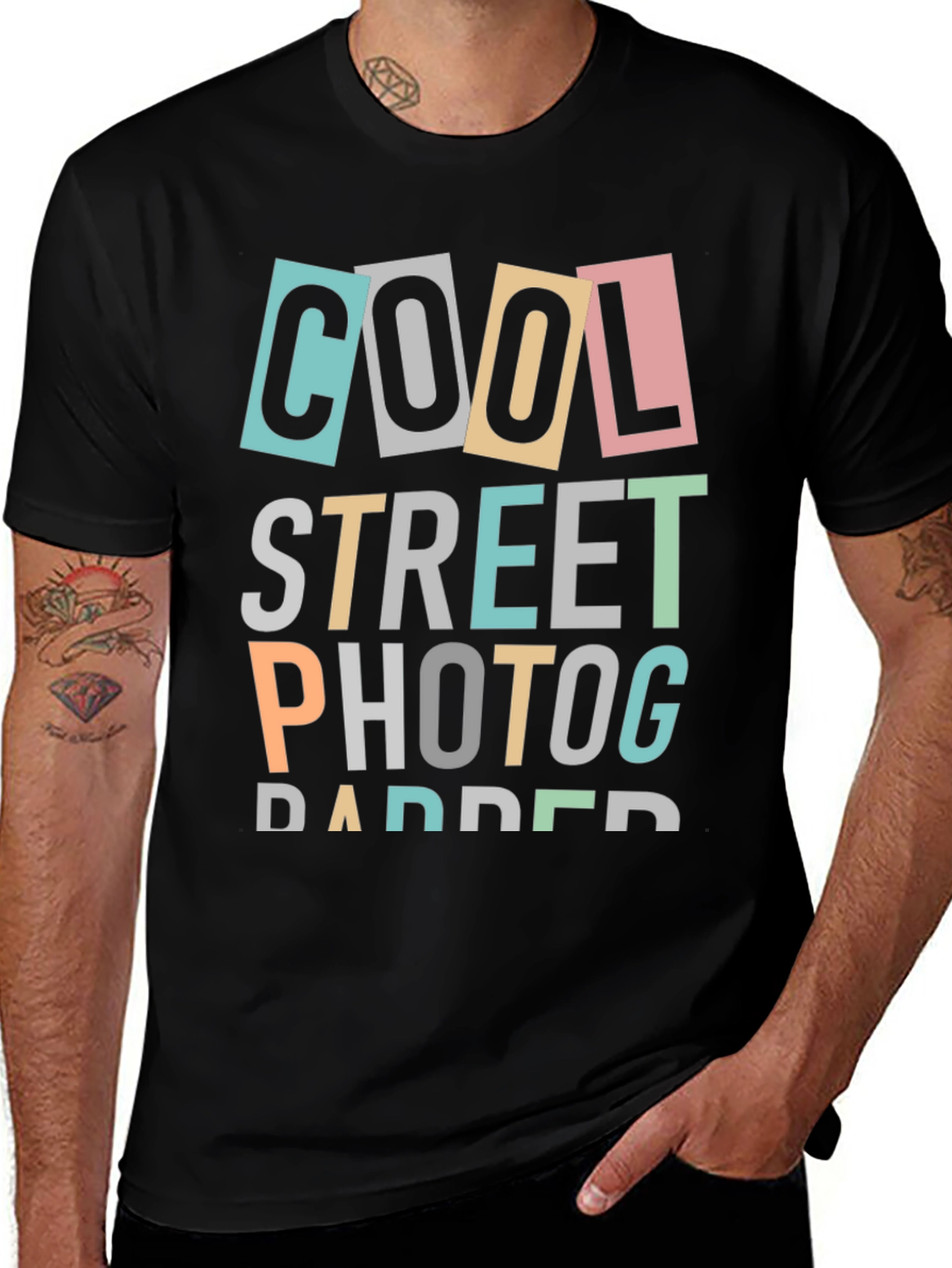 Cool Street Photographer Black T-Shirt