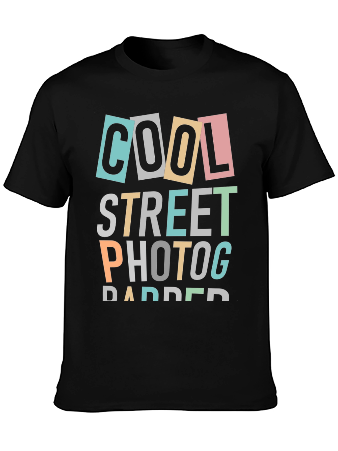Cool Street Photographer Black T-Shirt