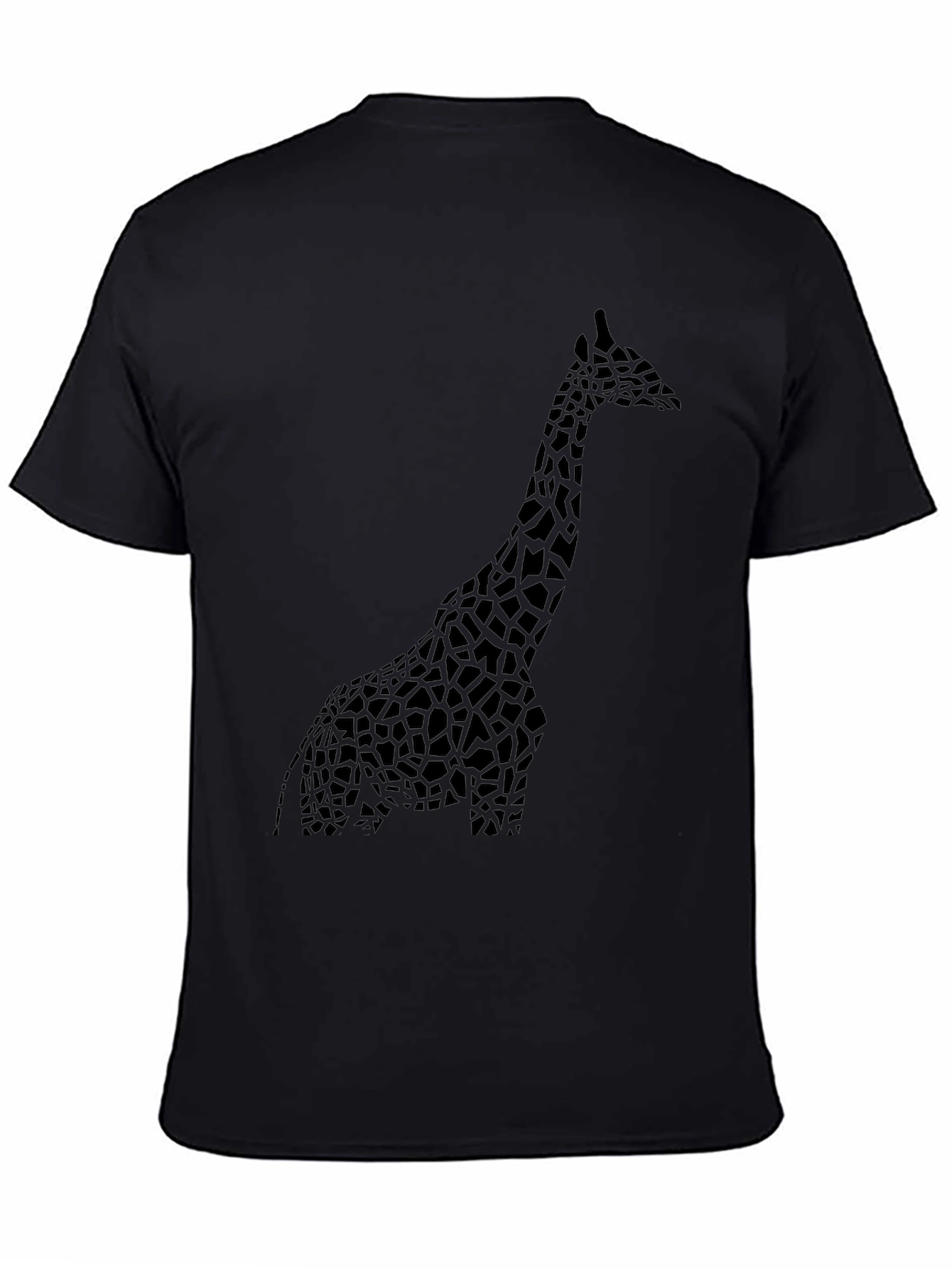 Giraffe Silhouette Black T-Shirt
