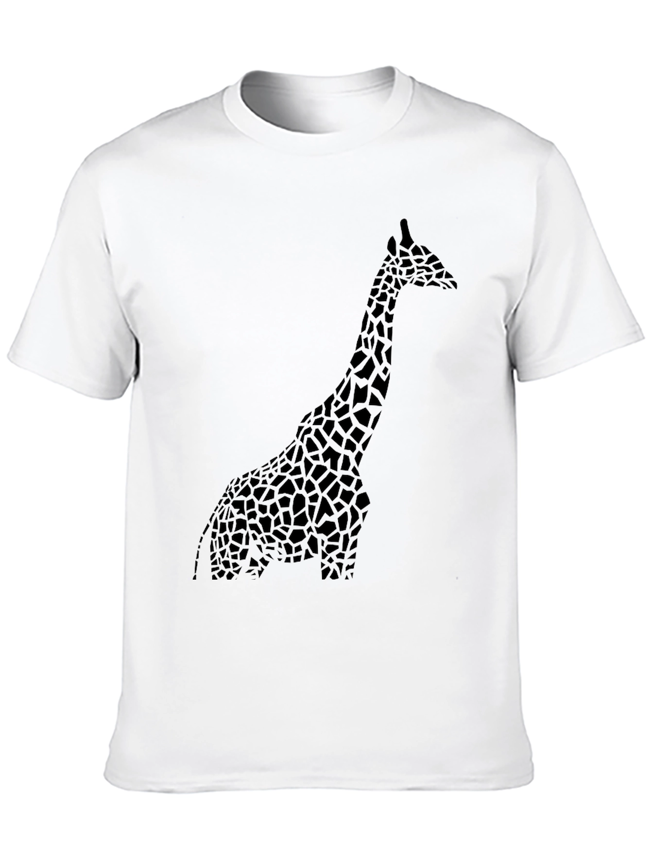 Giraffe Silhouette Black T-Shirt