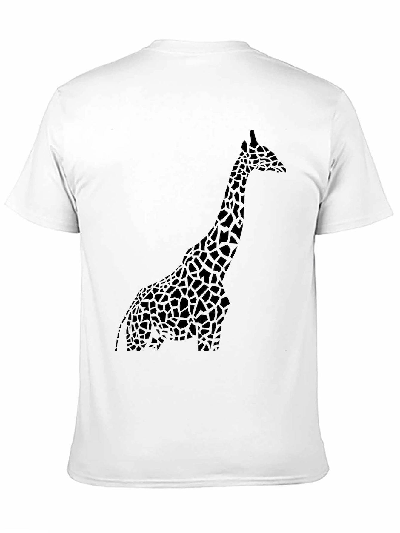 Giraffe Silhouette Black T-Shirt