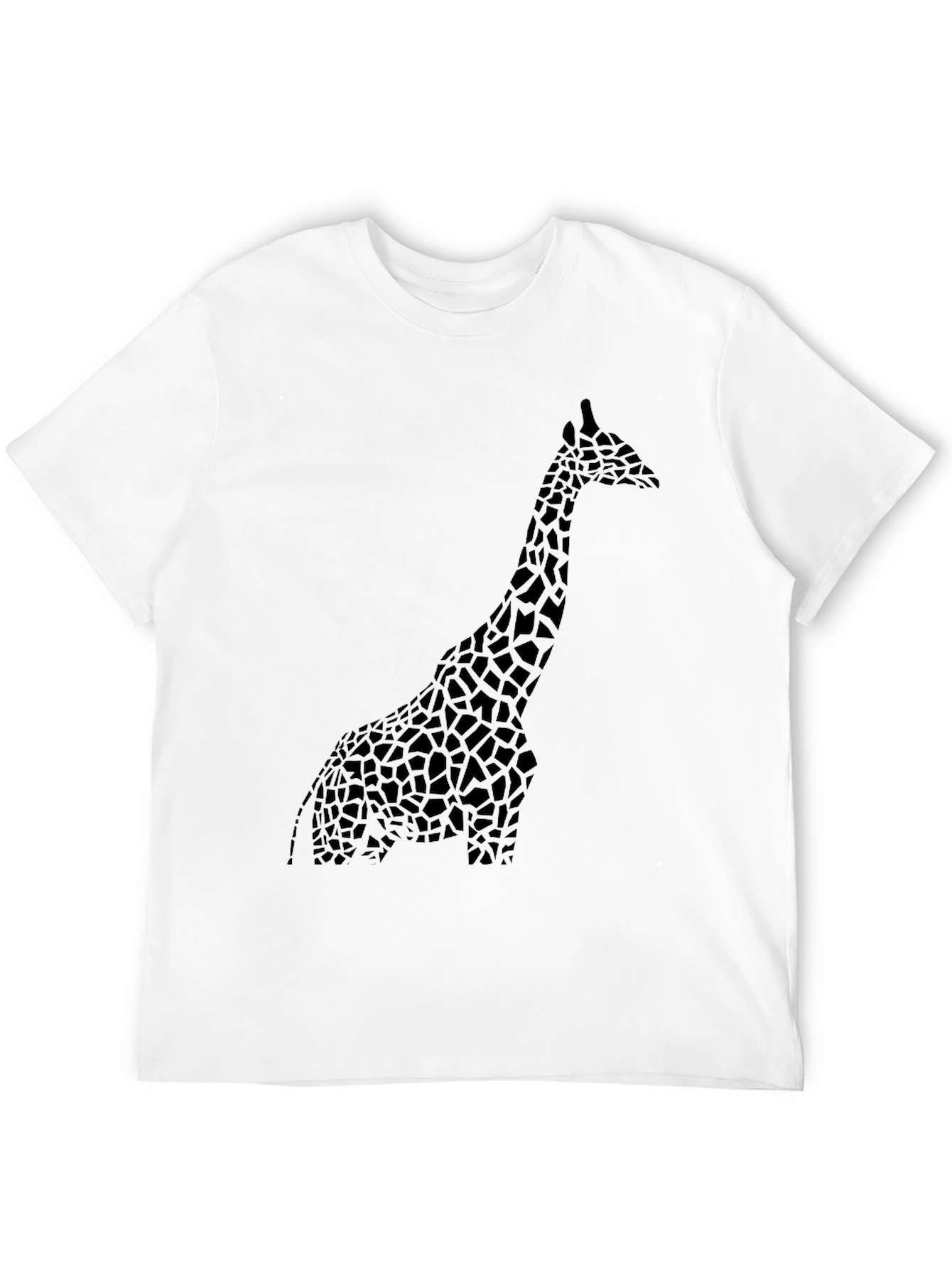Giraffe Silhouette Black T-Shirt