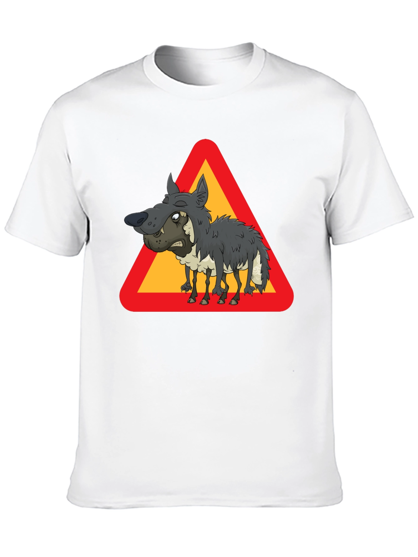 Funny Wolf in Sheeps Clothing Triangle T-Shirt