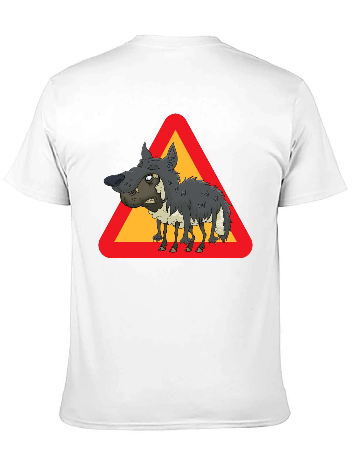 Funny Wolf in Sheeps Clothing Triangle T-Shirt