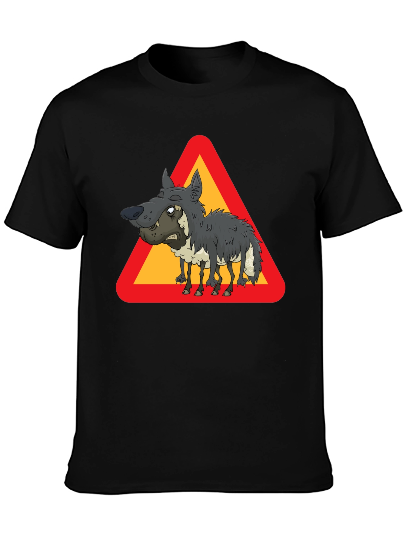 Funny Wolf in Sheeps Clothing Triangle T-Shirt