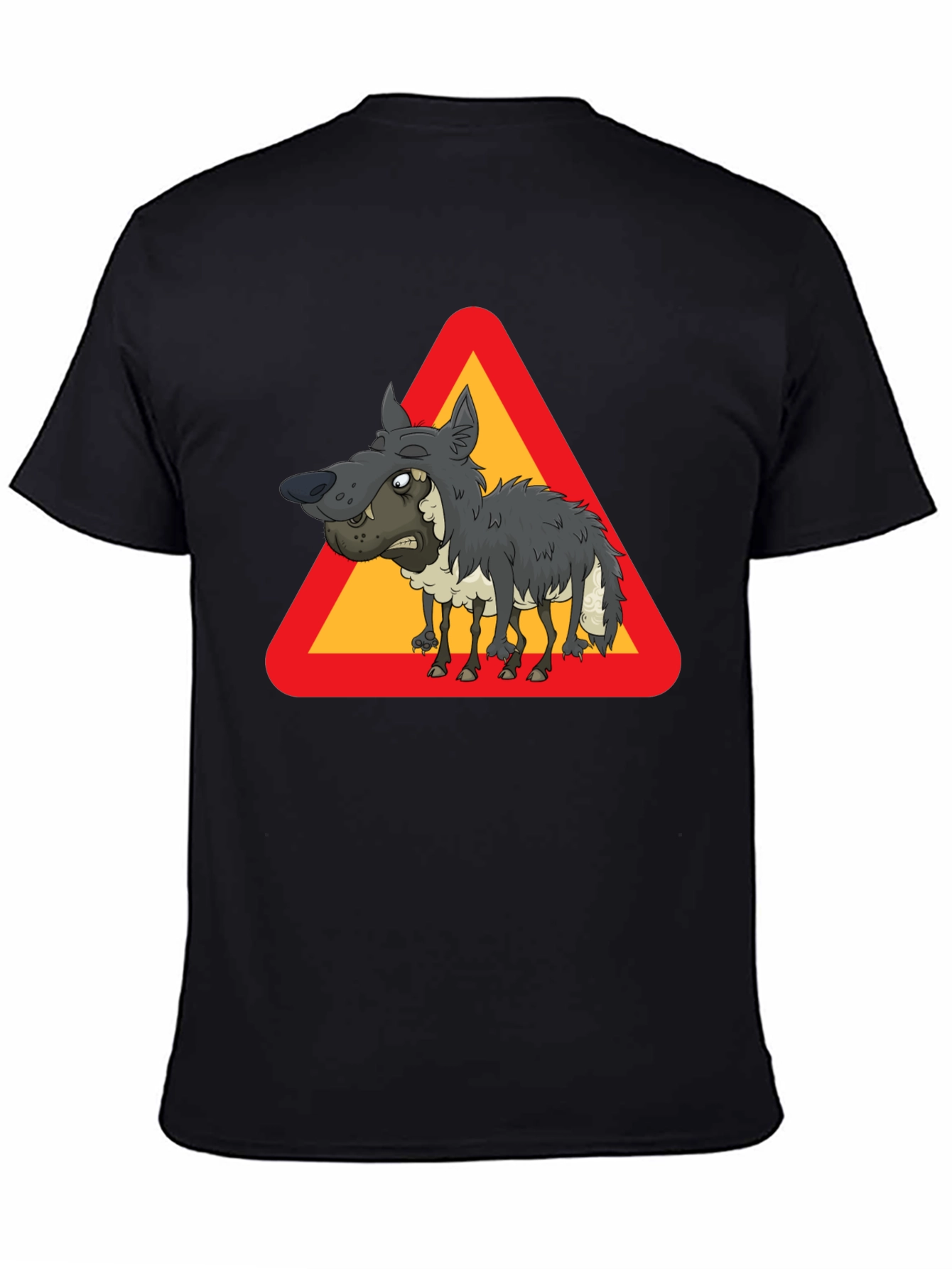 Funny Wolf in Sheeps Clothing Triangle T-Shirt