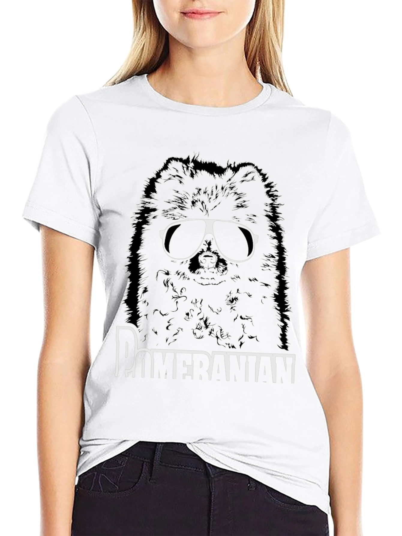 Cool Pomeranian Dog Sunglasses T-Shirt
