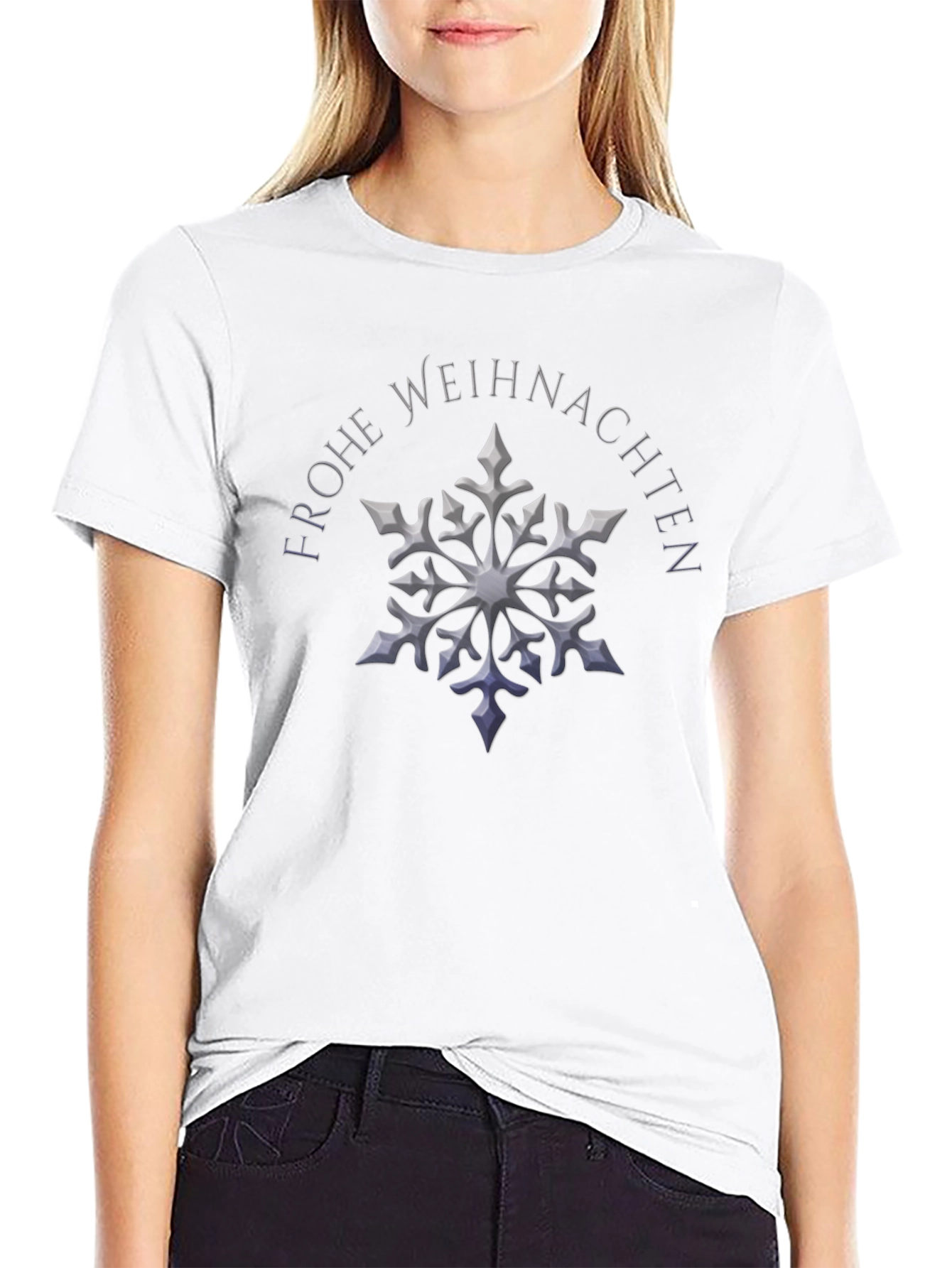 Frohe Weihnachten Snowflake Holiday T-Shirt