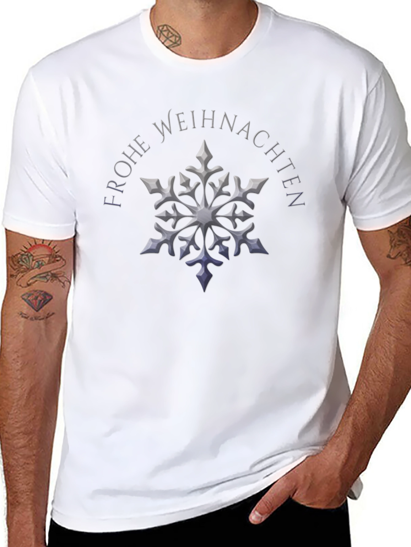 Frohe Weihnachten Snowflake Holiday T-Shirt