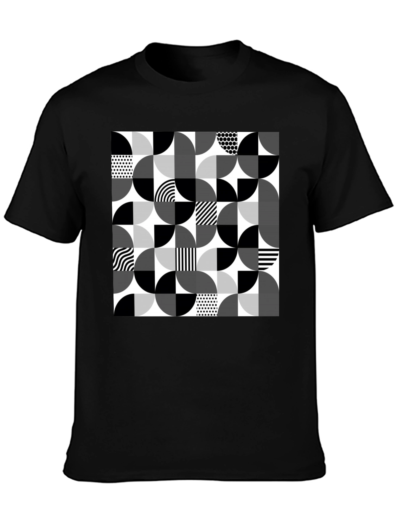 Geometric Circle Pattern T-Shirt - Modern Style