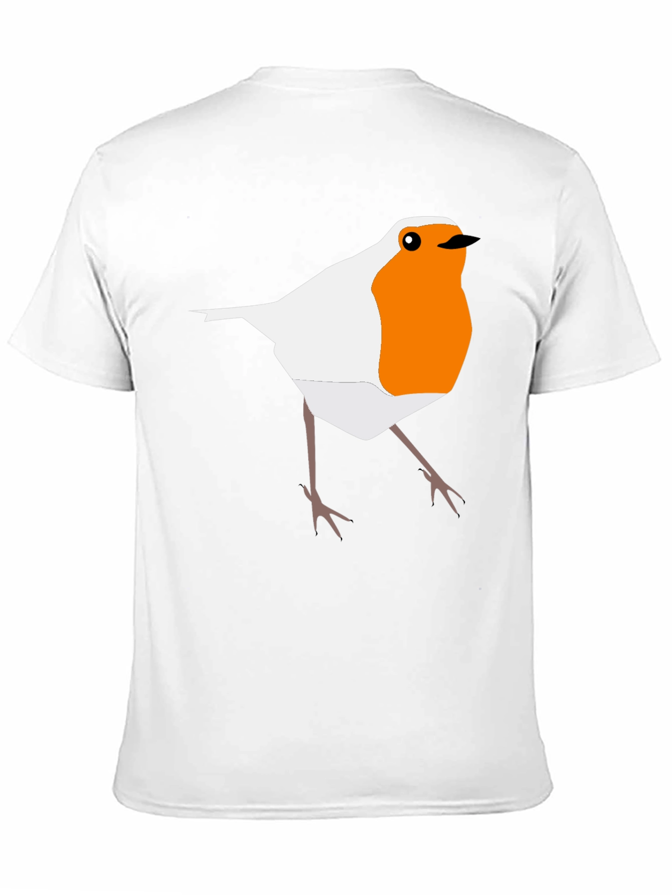 Robin Bird Graphic Print Black T-Shirt