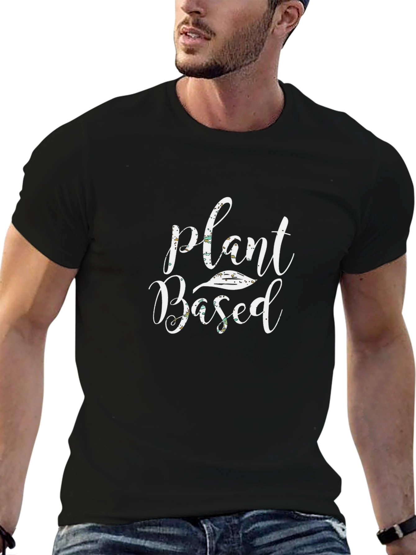 Plant Based Black T-Shirt - Vegan Lifestyle Apparel