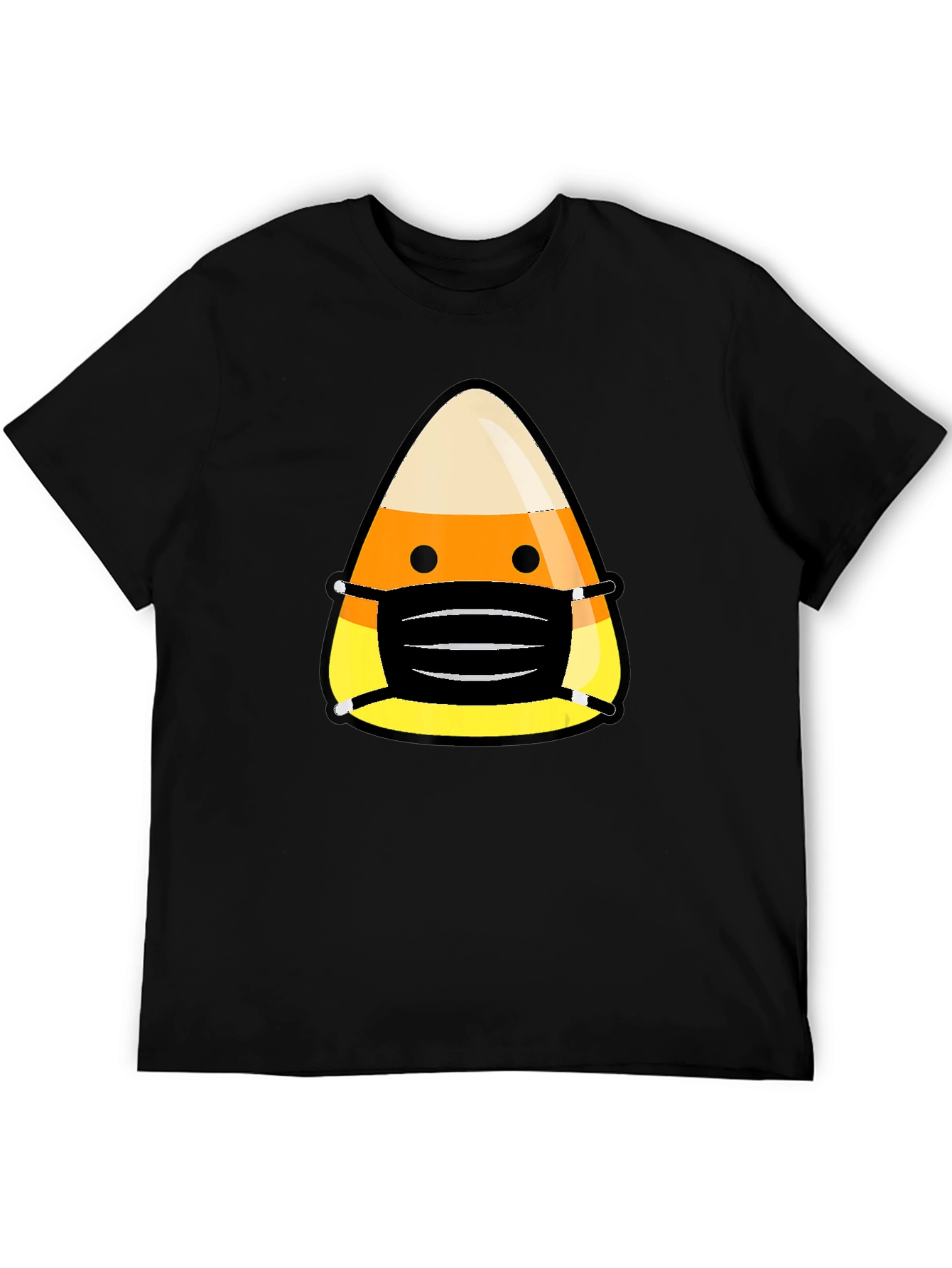 Candy Corn Mask Halloween T-Shirt