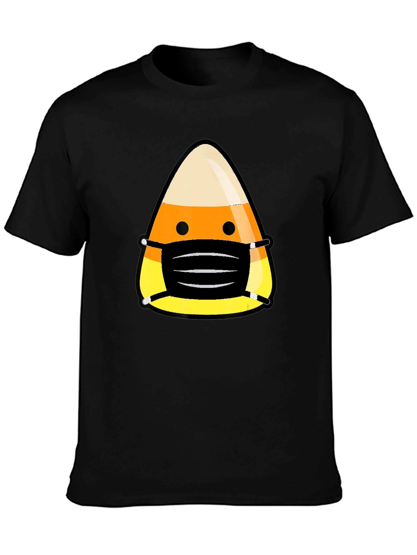 Candy Corn Mask Halloween T-Shirt