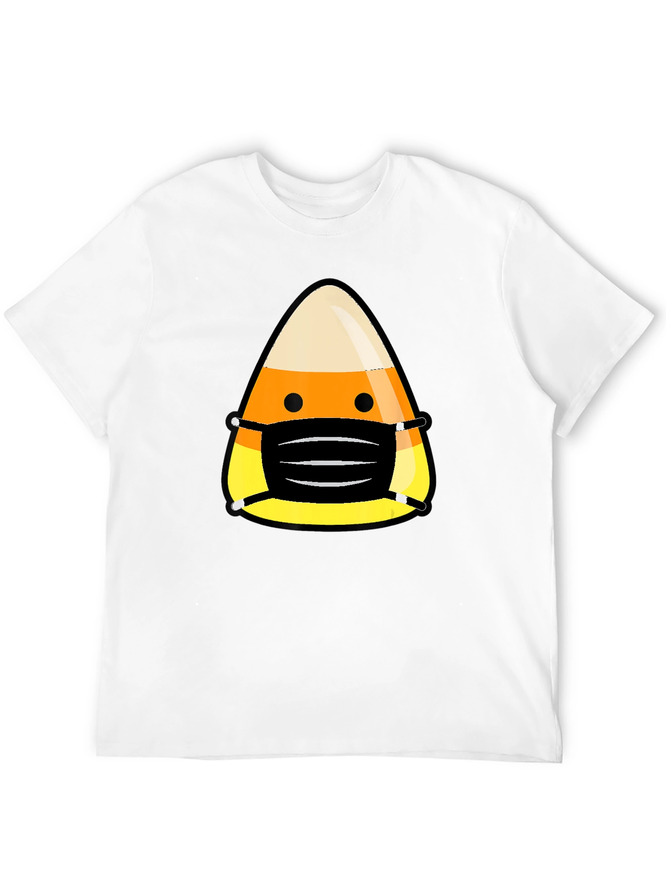 Candy Corn Mask Halloween T-Shirt