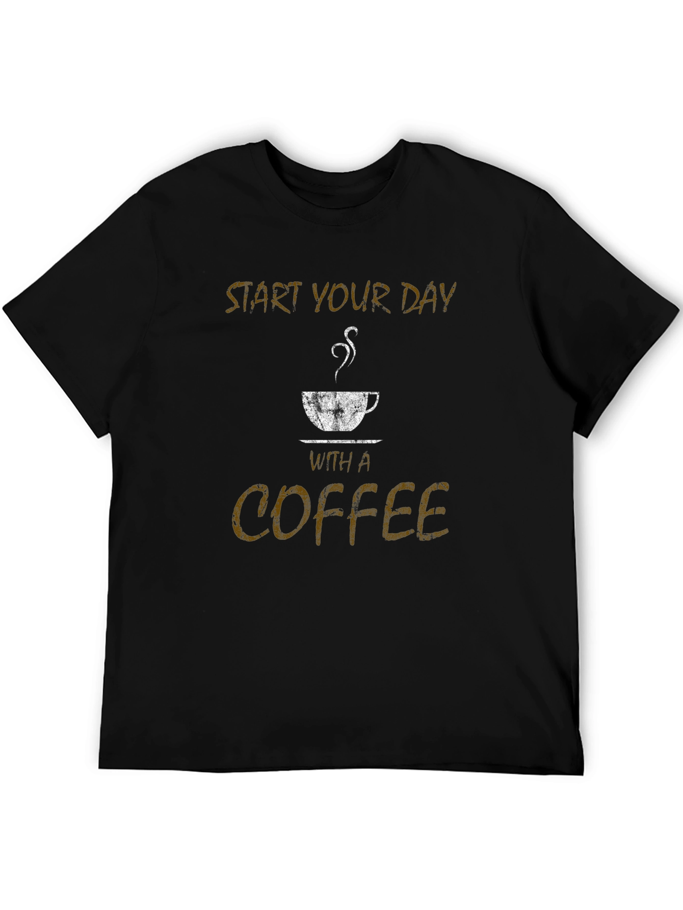 Start Your Day With Coffee Black T-Shirt