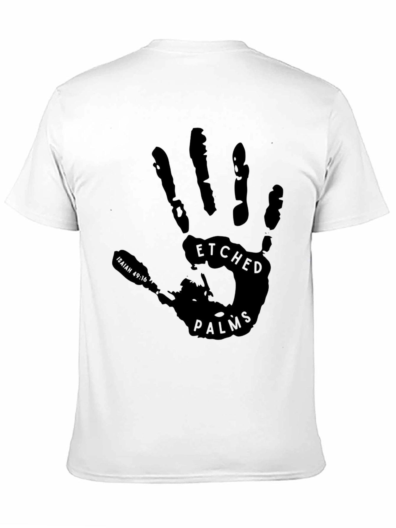 Etched Palms Graphic Tee - Mens Black T-Shirt