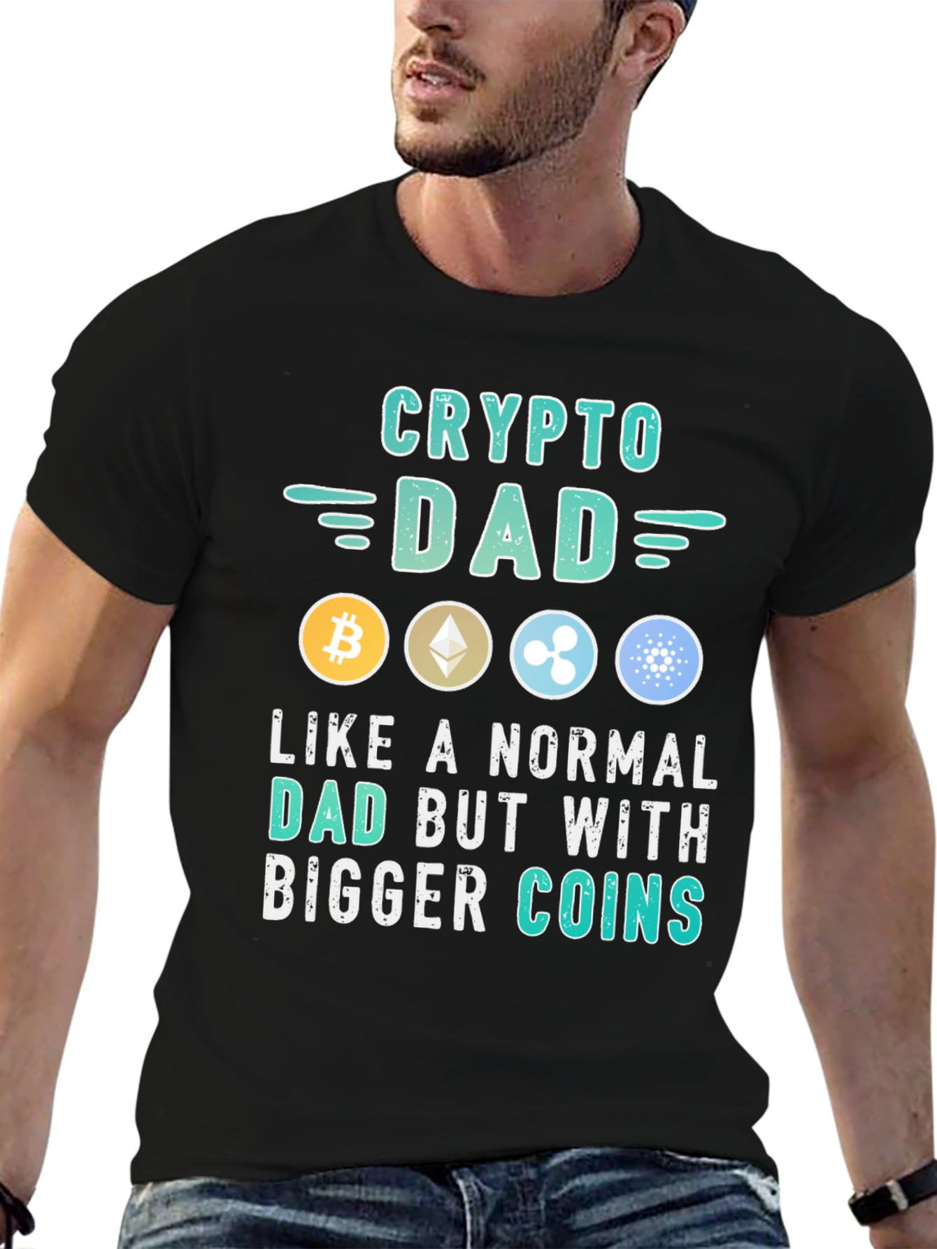 Crypto Dad T-Shirt - Bitcoin Ethereum & More!