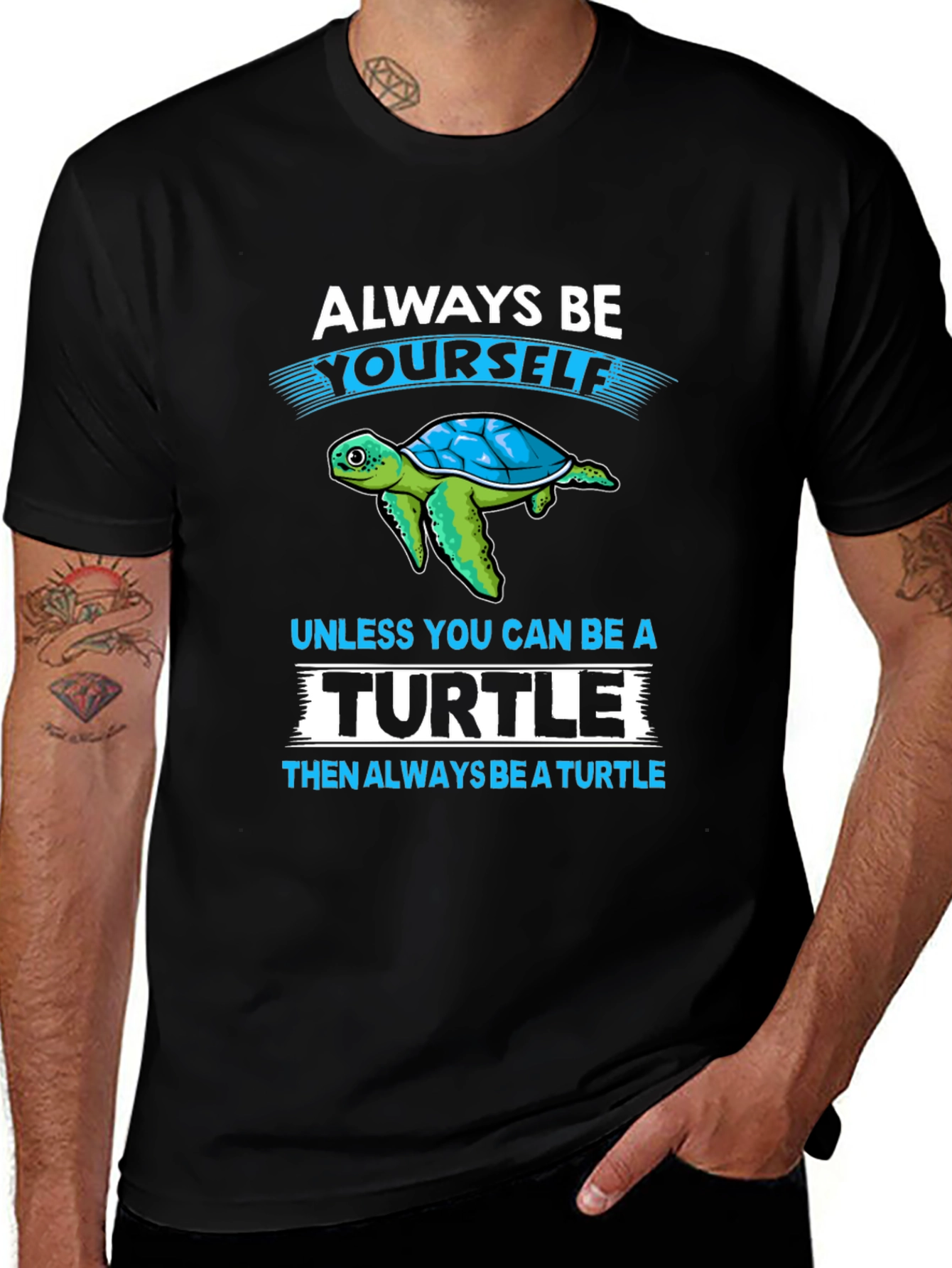 Turtle Graphic T-Shirt: Always Be Yourself Tee