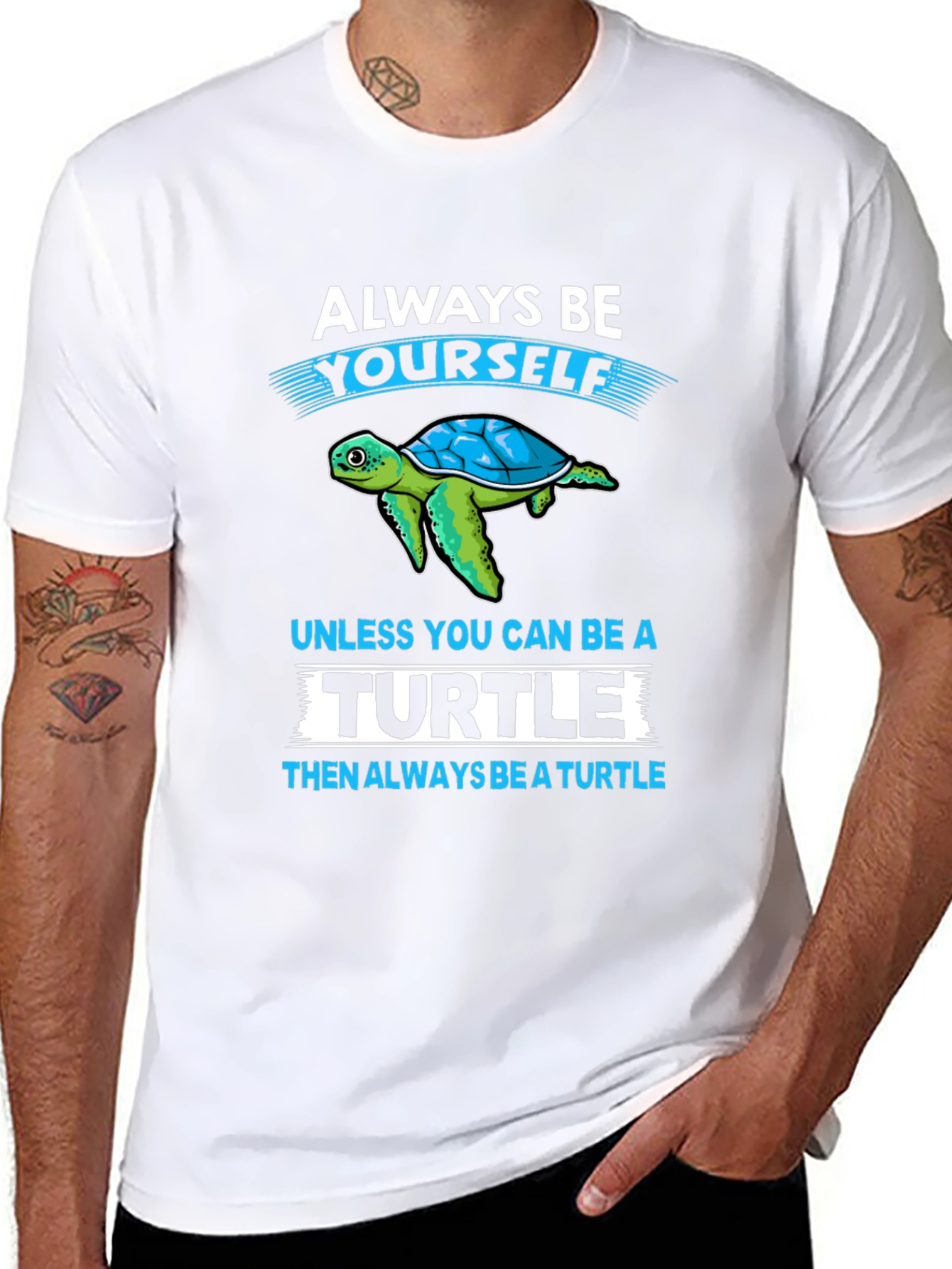 Turtle Graphic T-Shirt: Always Be Yourself Tee
