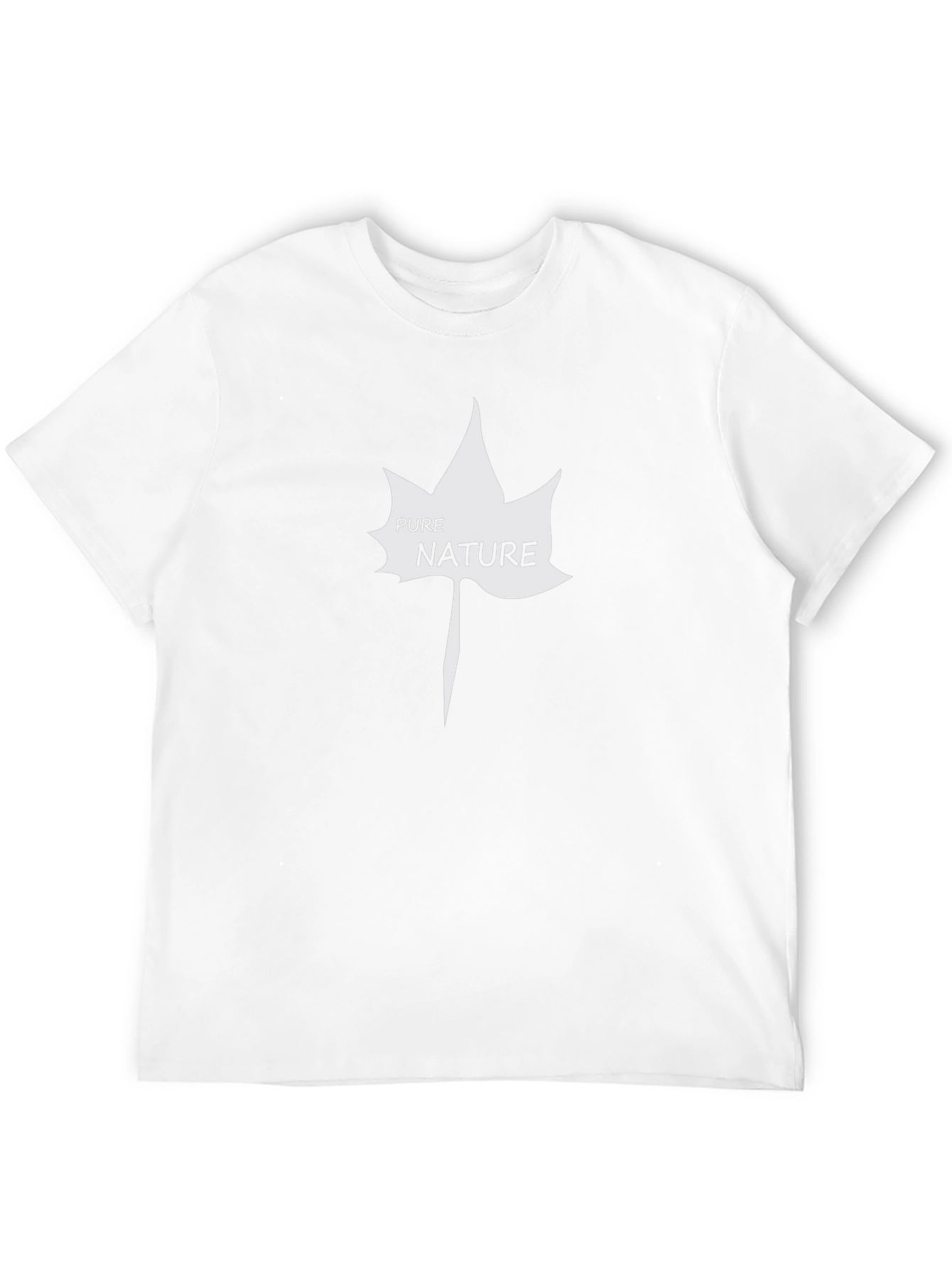Pure Nature Leaf Graphic T-Shirt - Black