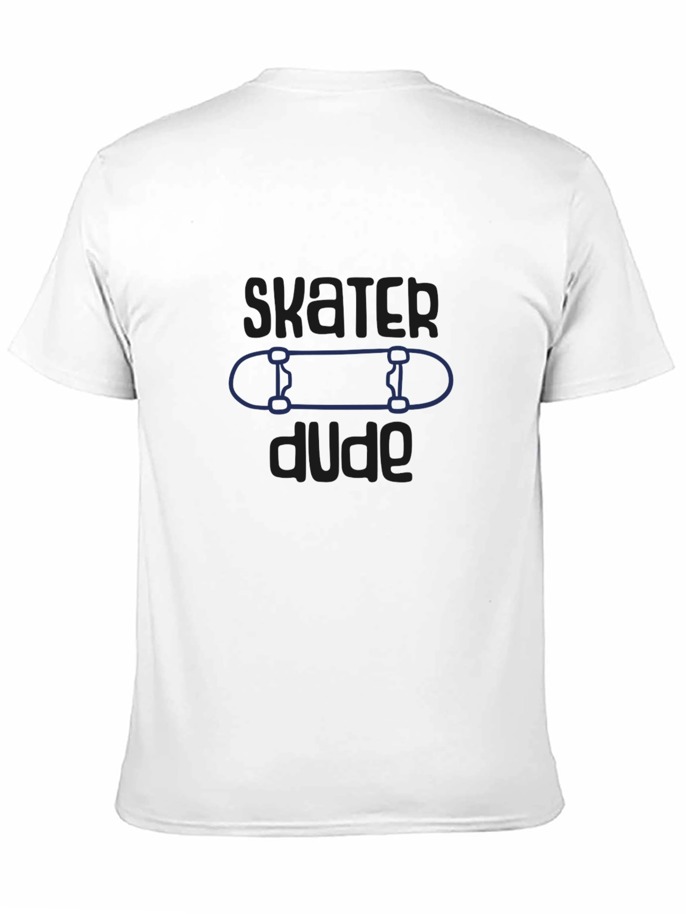 Skater Dude Graphic Tee - Black Cotton T-Shirt