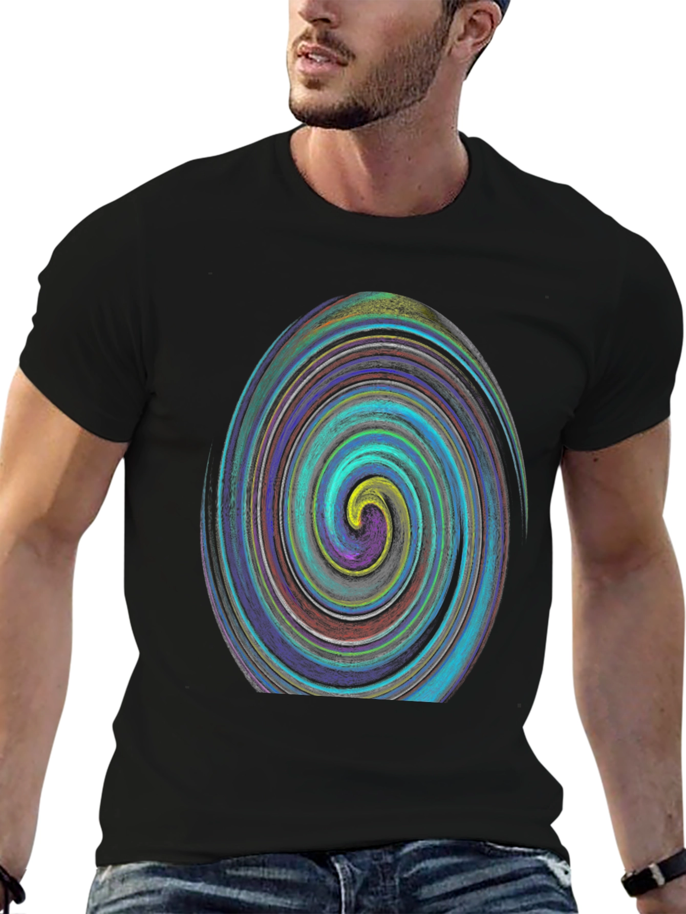 Abstract Swirl Graphic T-Shirt