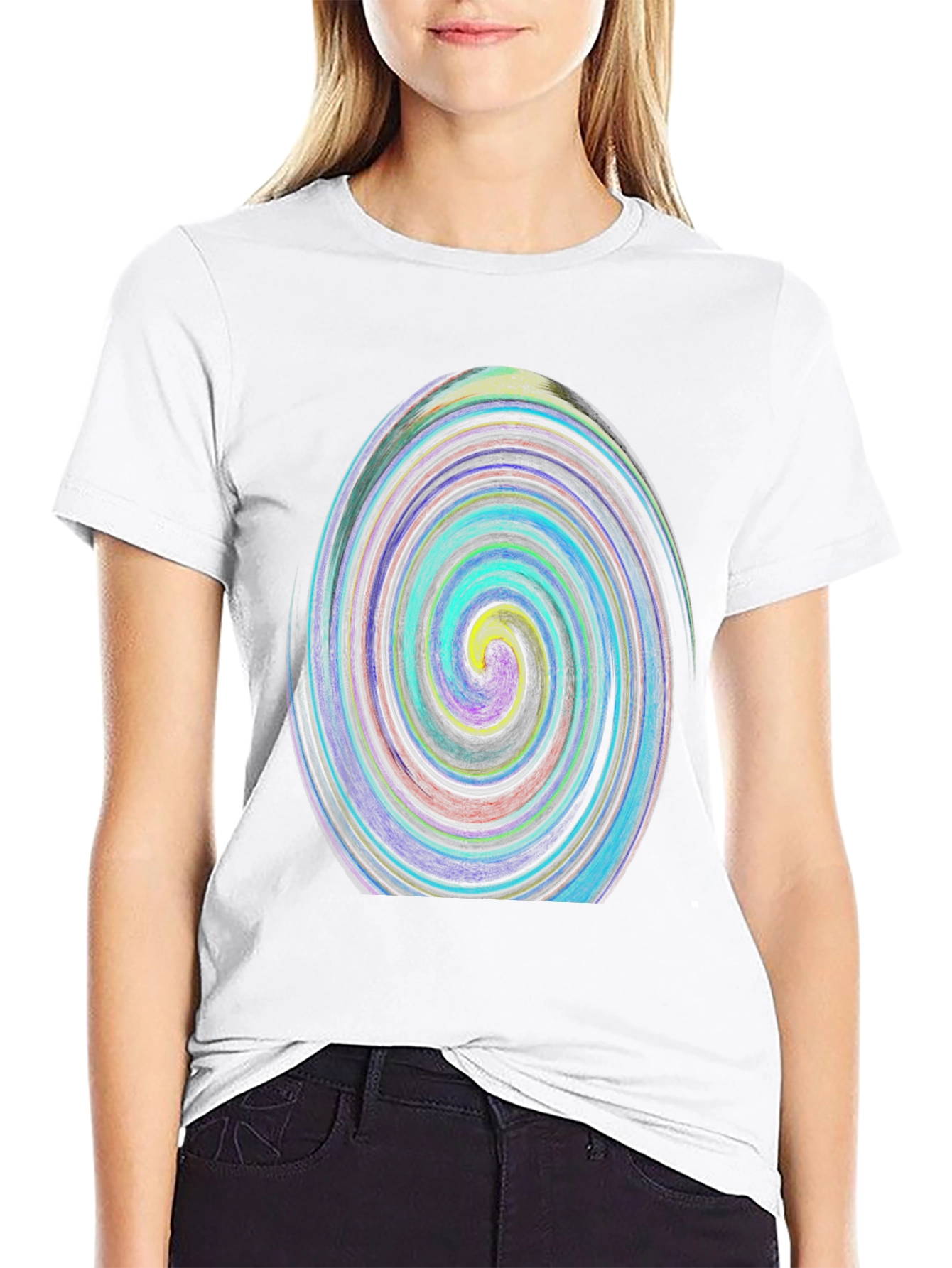 Abstract Swirl Graphic T-Shirt