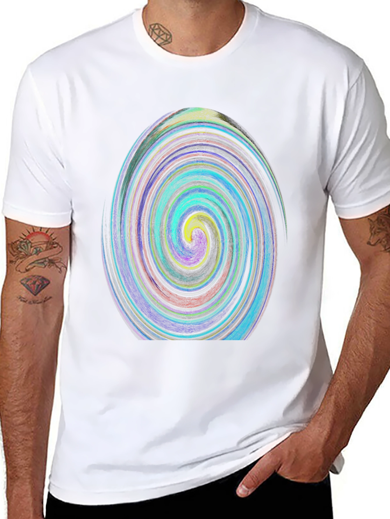 Abstract Swirl Graphic T-Shirt